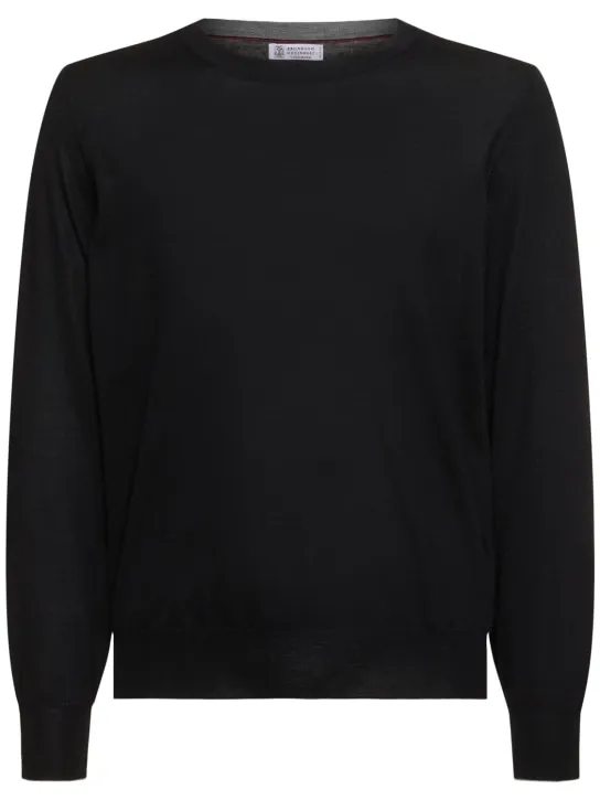 Brunello Cucinelli   Wool &amp; cashmere crewneck sweater 