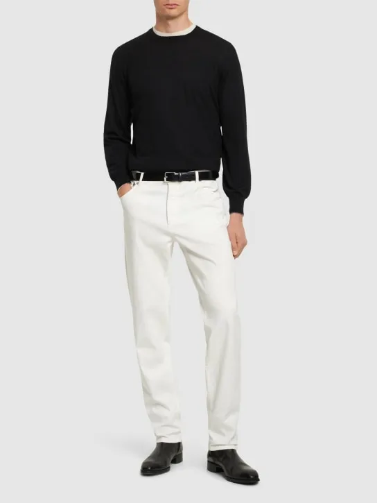 Brunello Cucinelli   Wool &amp; cashmere crewneck sweater 