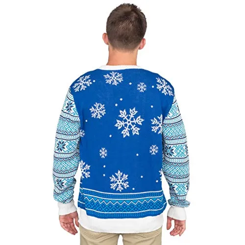 Bud Light Beer Ugly Christmas Sweater Blue