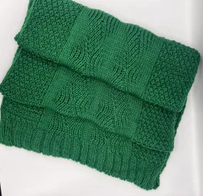 Cable Knit Scarf - Greeno