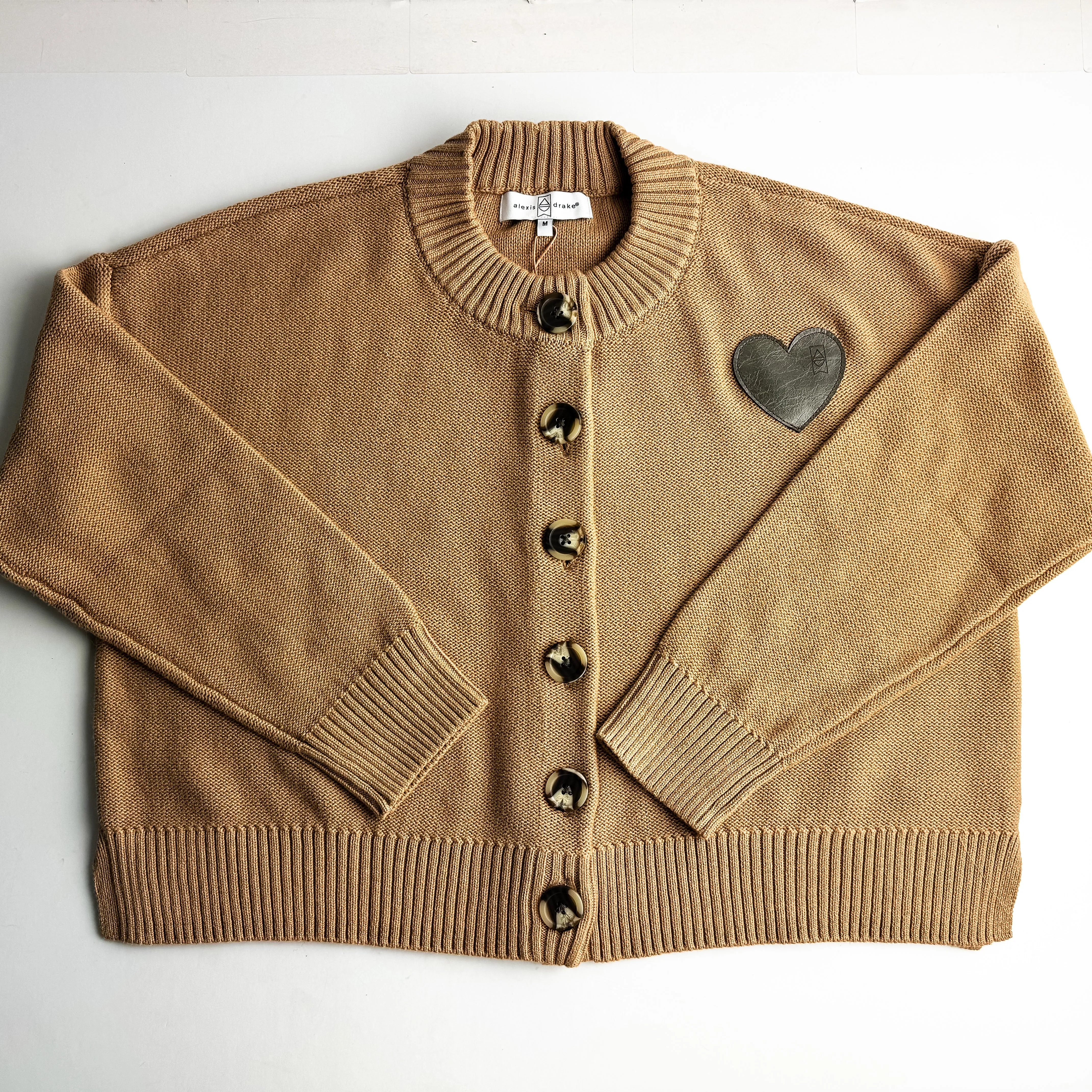 Cashmere   Cotton Collection | Button Cardigan | Camel