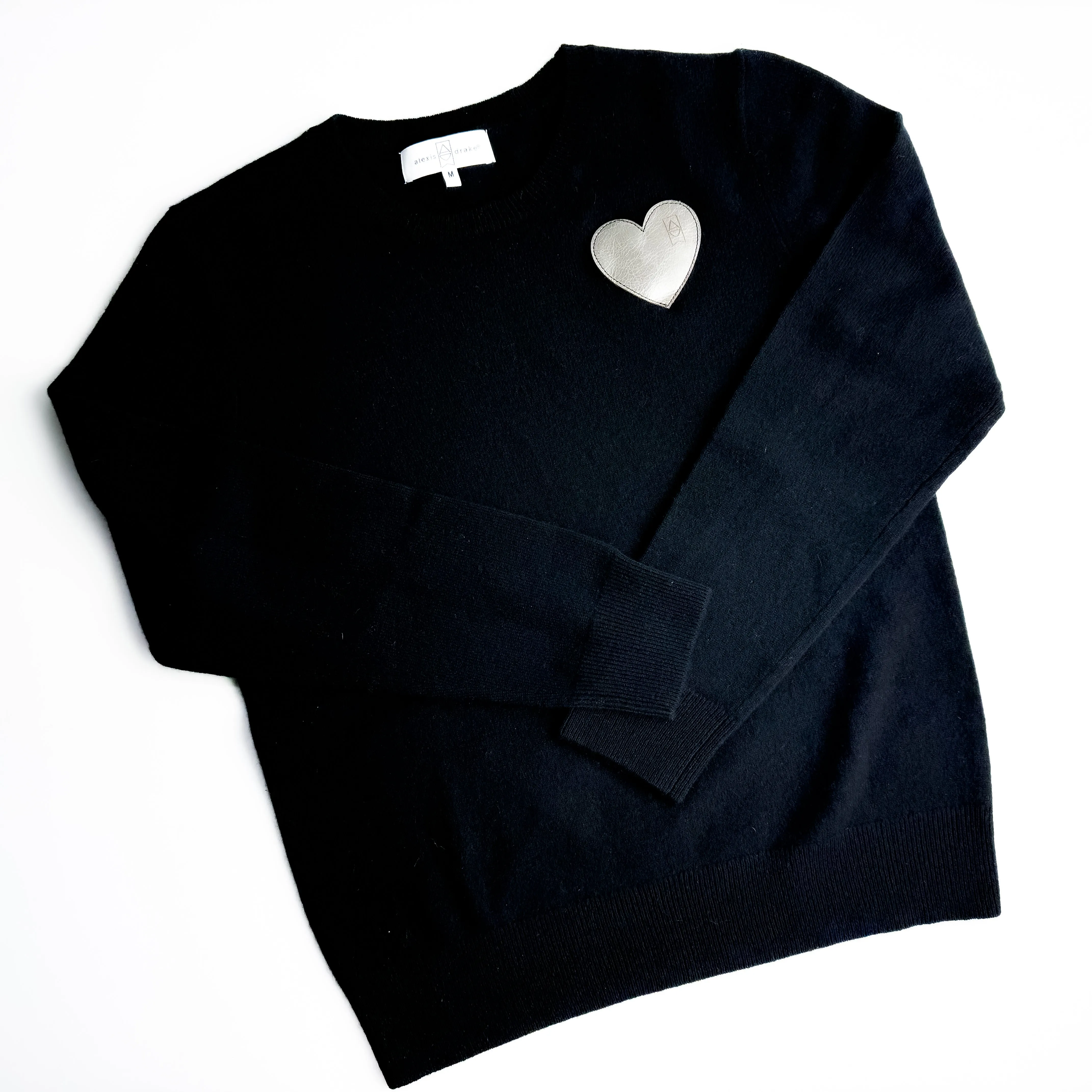 Cashmere   Cotton Collection | Cashmere Crewneck | Black