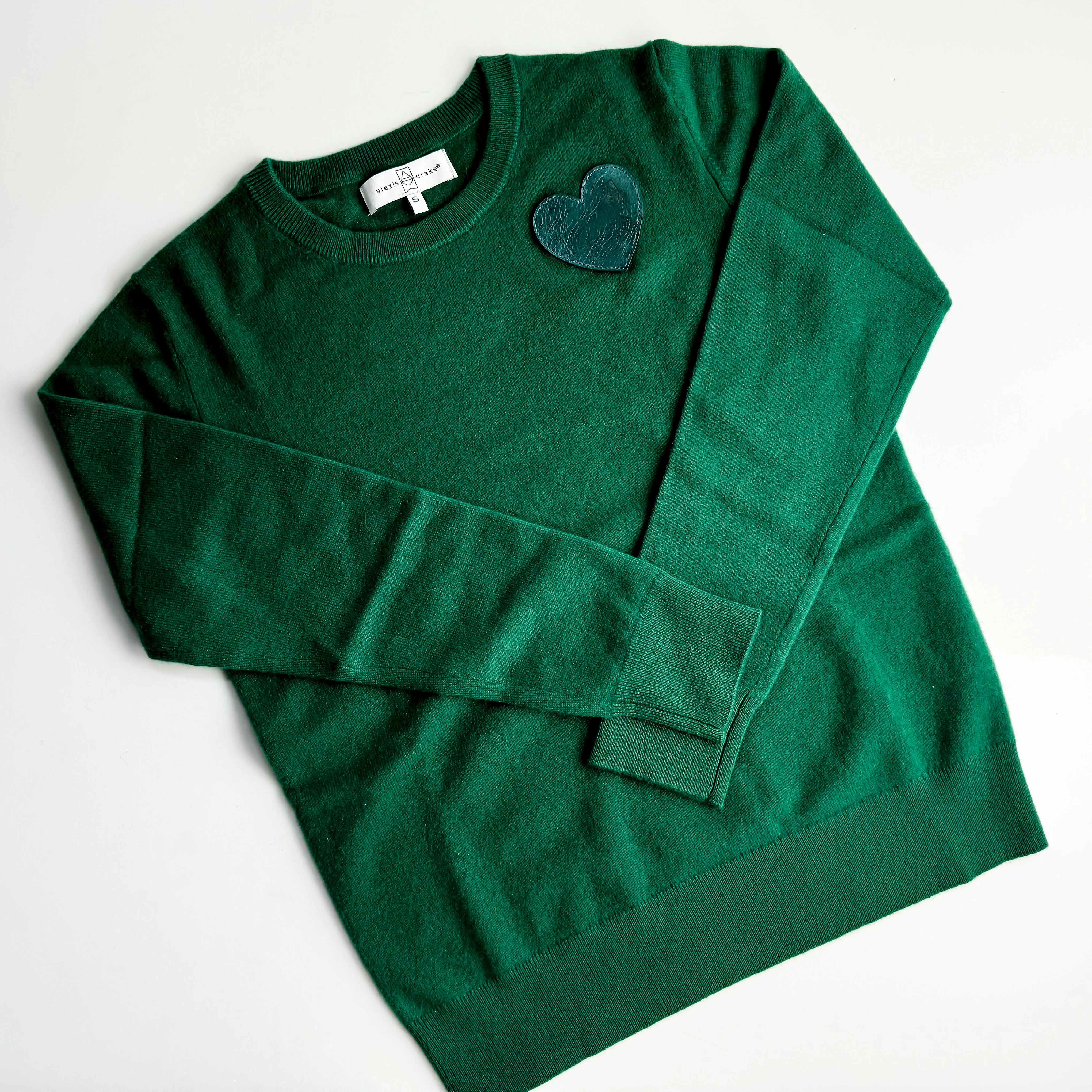 Cashmere   Cotton Collection | Cashmere Crewneck | Emerald