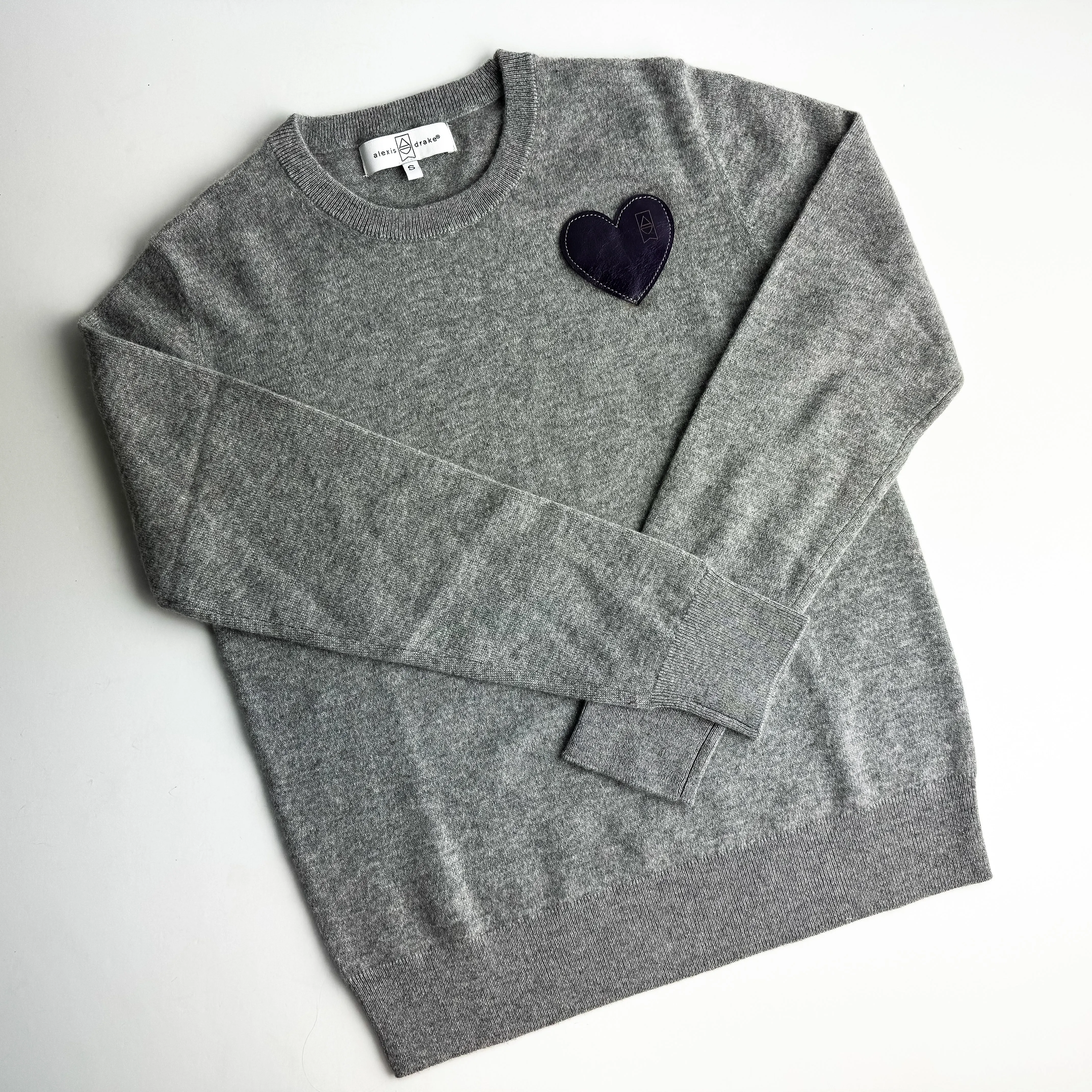 Cashmere   Cotton Collection | Cashmere Crewneck | Heather Grey