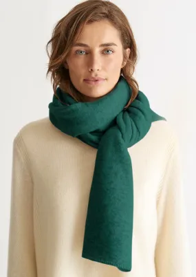 Cashmere Lofty Blanket Scarf in Bottle Green