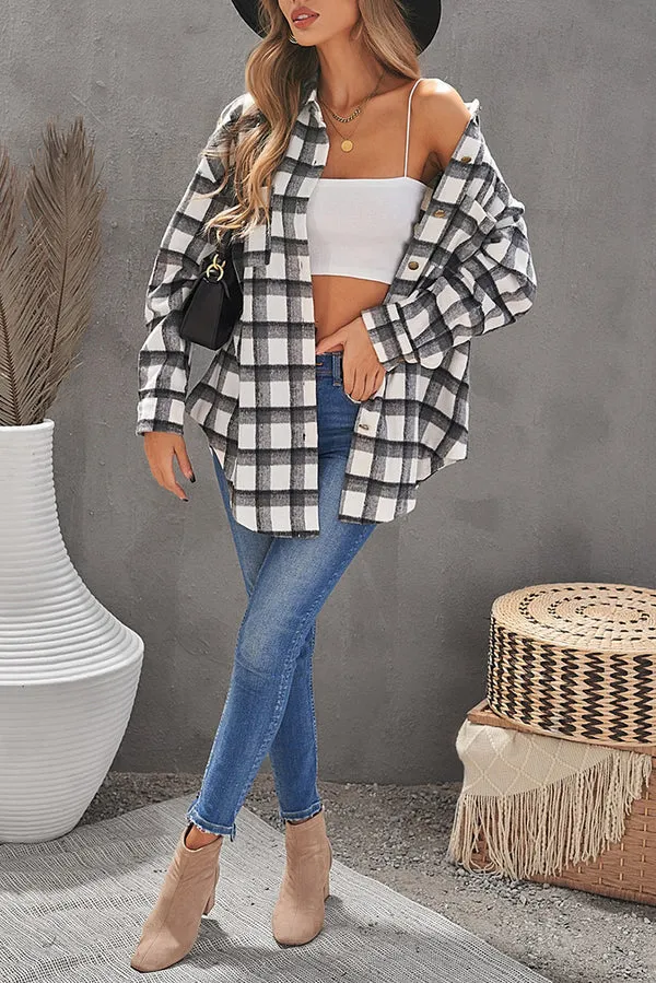 Casual Long Sleeve Woolen Shirt