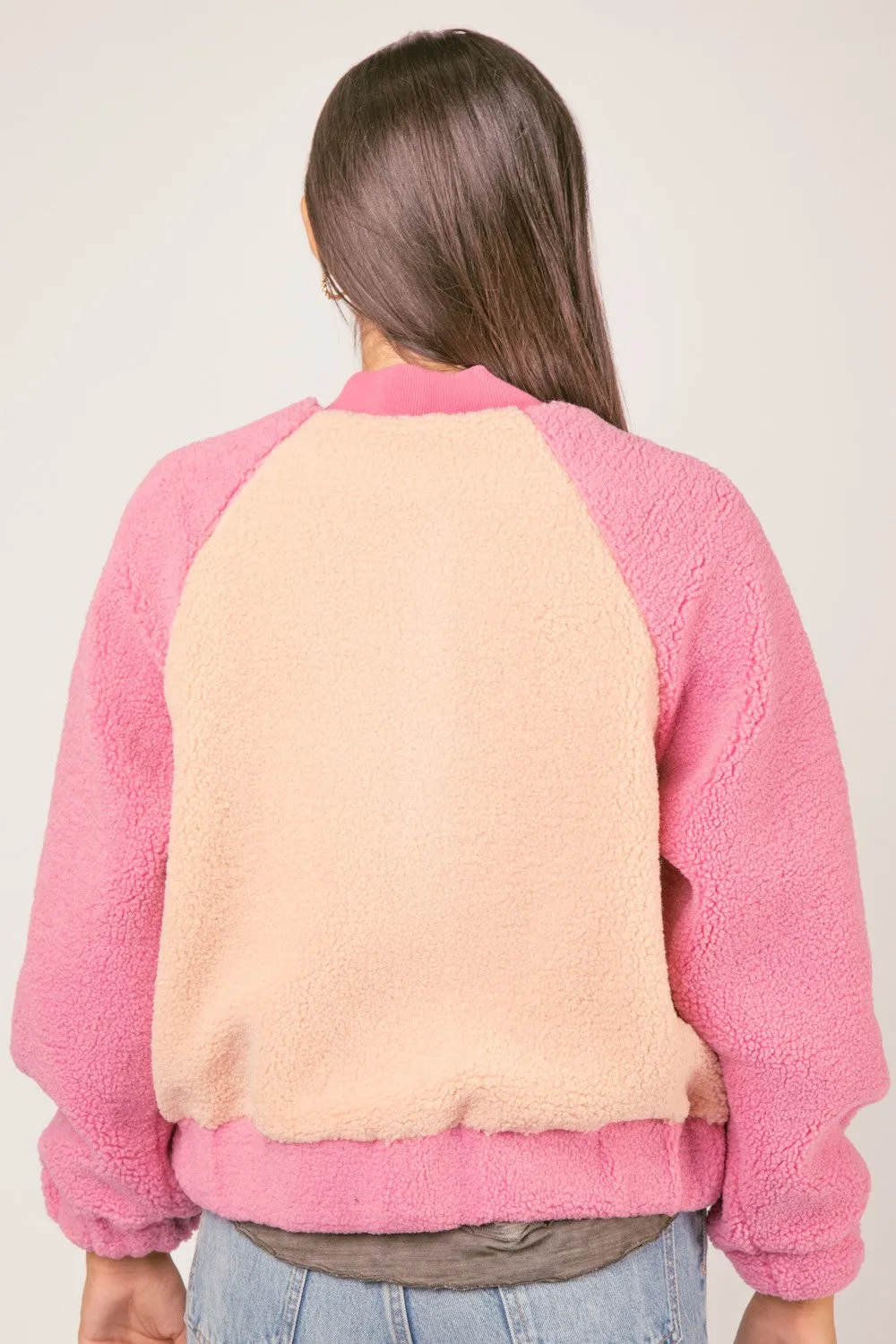 Color Block Jacket | Pink