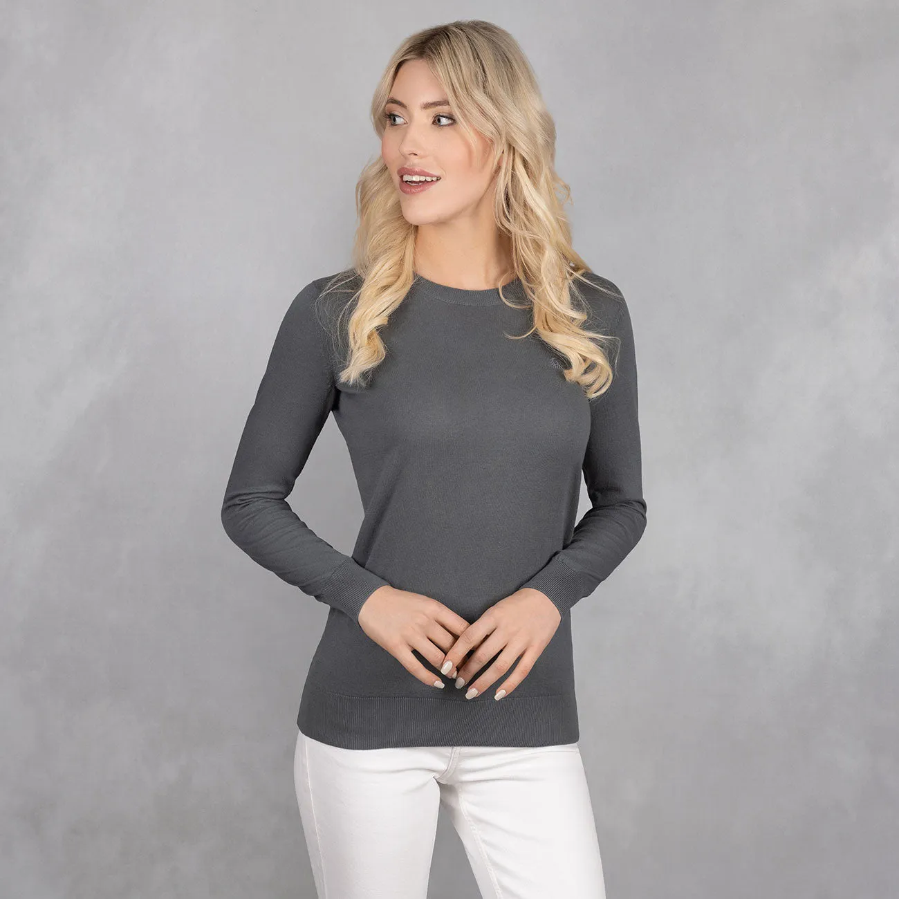 Cotton Pullover Round Neck Women