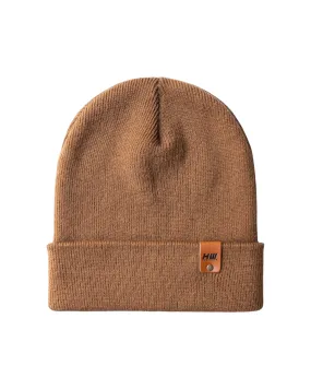 CTD100 HAAKWEAR Knit Cuffed Beanie / Hat - Camel Brown, Made in USA