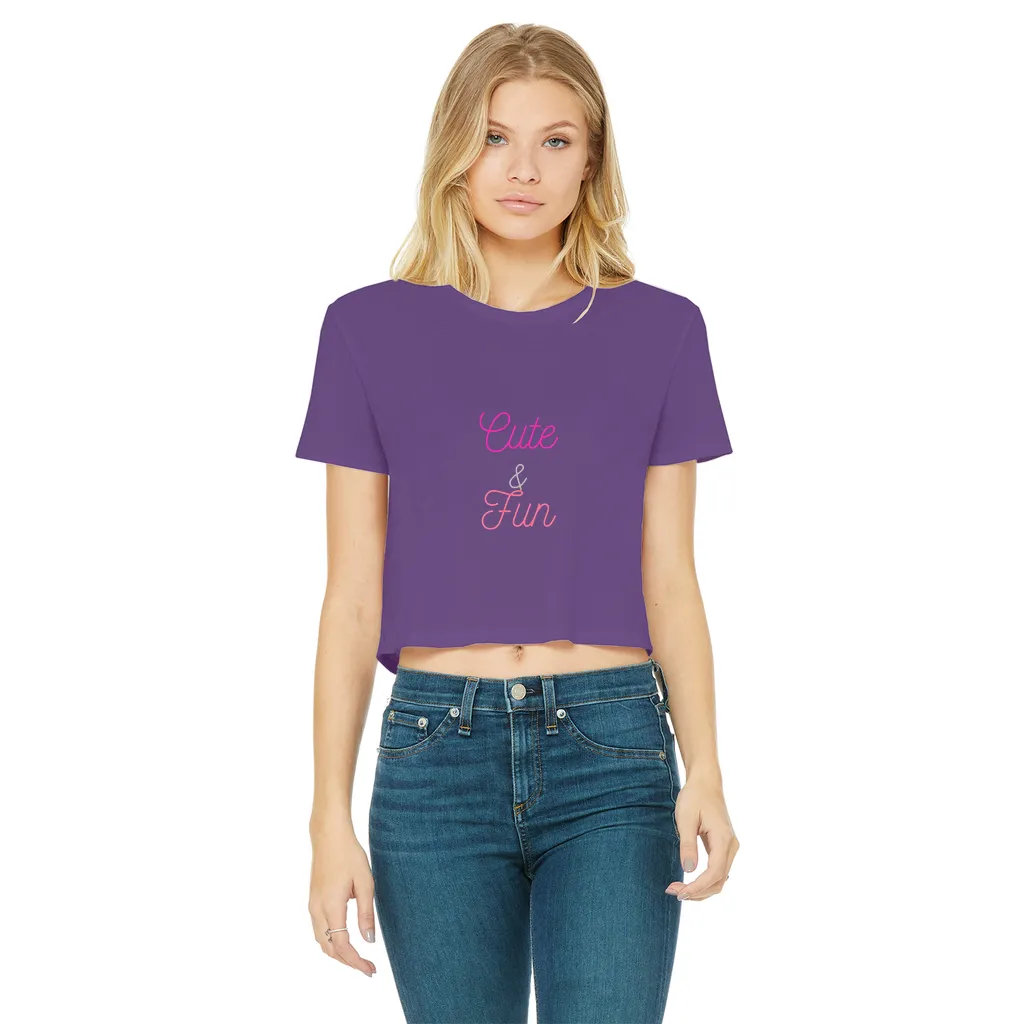 Cute and Fun Classic Women's Cropped Raw Edge T-Shirt