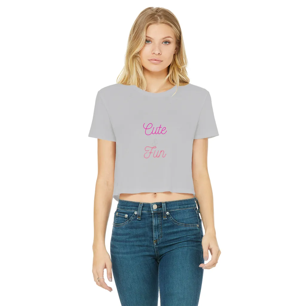 Cute and Fun Classic Women's Cropped Raw Edge T-Shirt