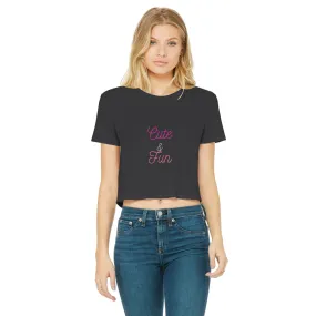 Cute and Fun Classic Women's Cropped Raw Edge T-Shirt