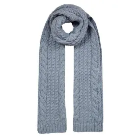 Dents Cable Knit Marl Scarf - Cornflower Blue