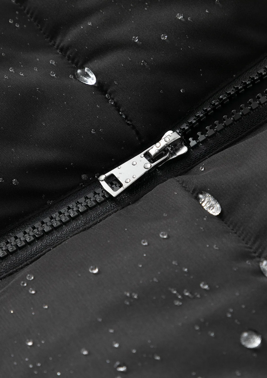 Detachable Hooded Puffer Jacket Splashproof Menswear