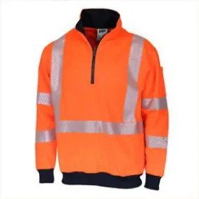 DNC Hi Vis Segmented Tape X Back 1/2 Zip Jumper (3533)