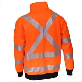 DNC Hi Vis Segmented Tape X Back 1/2 Zip Jumper (3533)