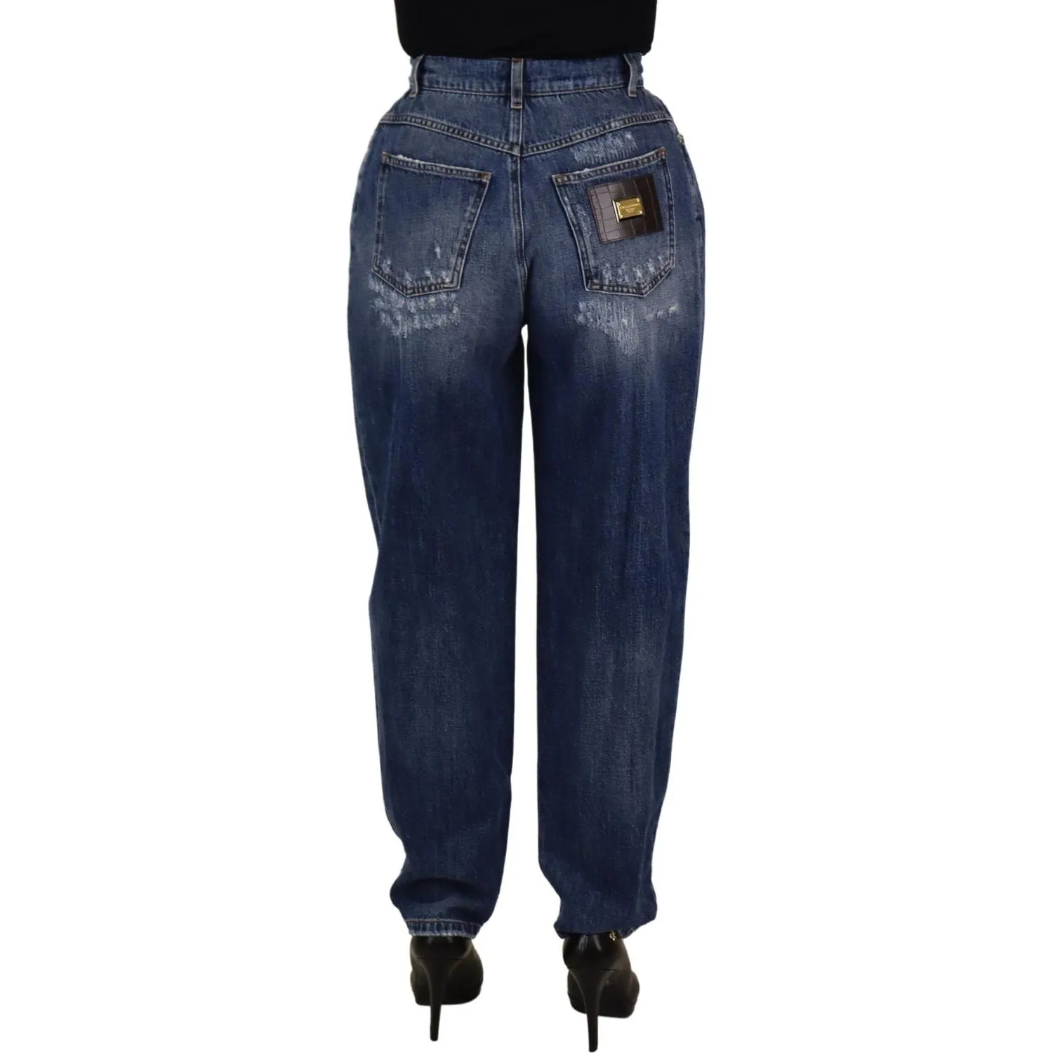 Dolce & Gabbana High Waist Skinny Denim Jeans - Chic Blue Washed