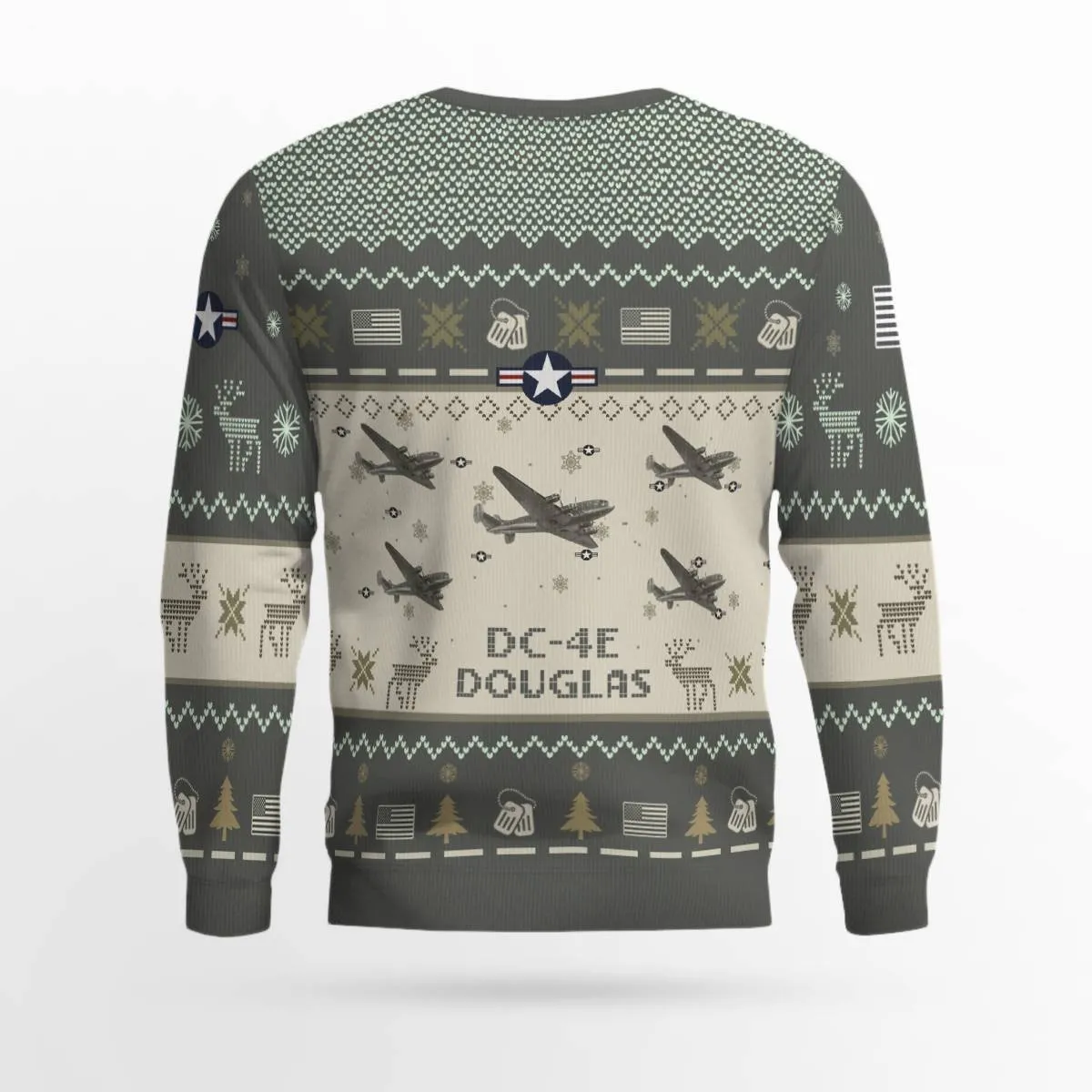 Douglas DC-4E DC4E Aircraft Ugly Sweater, Ugly Sweater Christmas Shirt for Men Dad Veteran