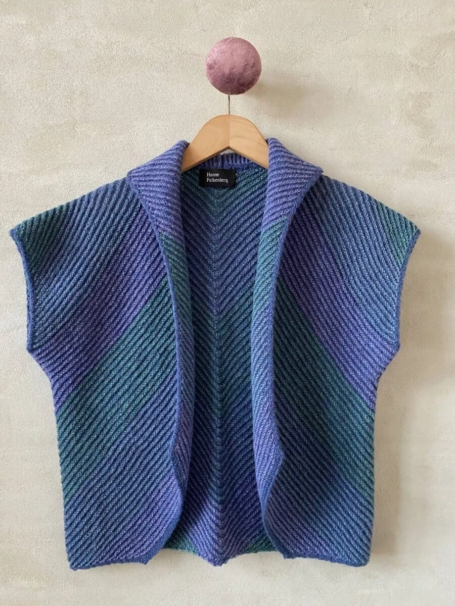 Duet vest by Hanne Falkenberg, No 20 knitting kit