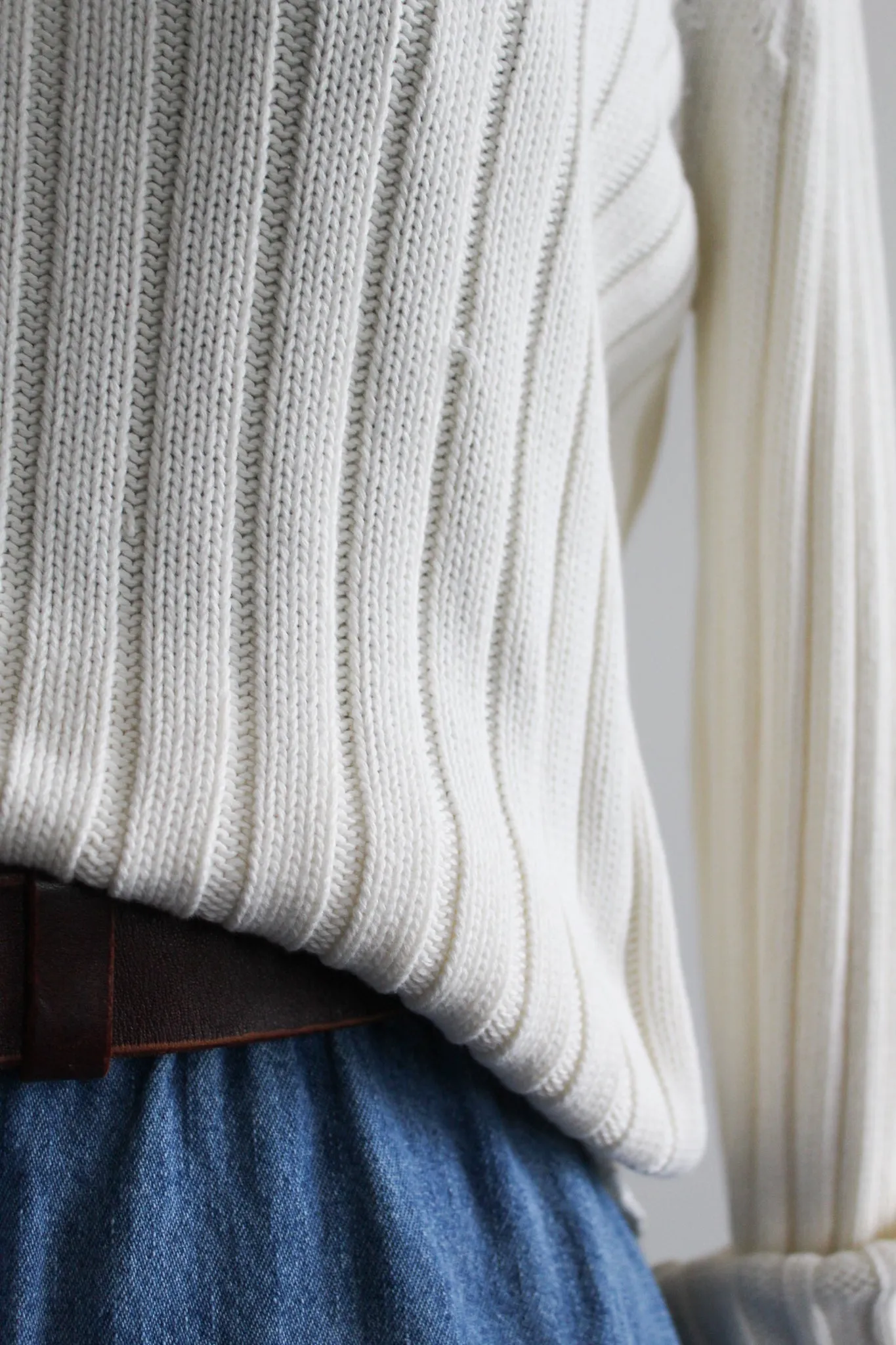 eggshell cotton turtleneck