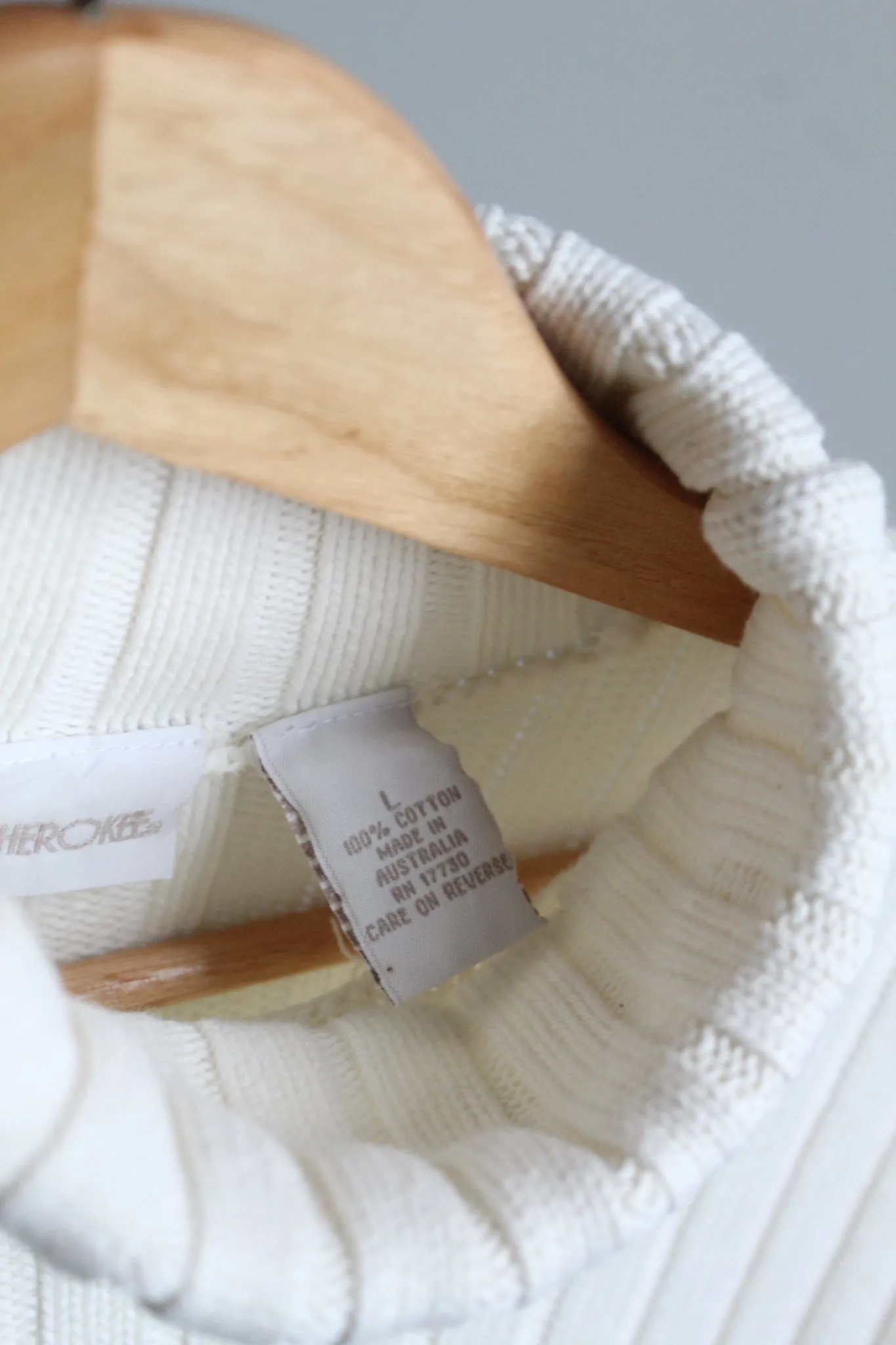 eggshell cotton turtleneck