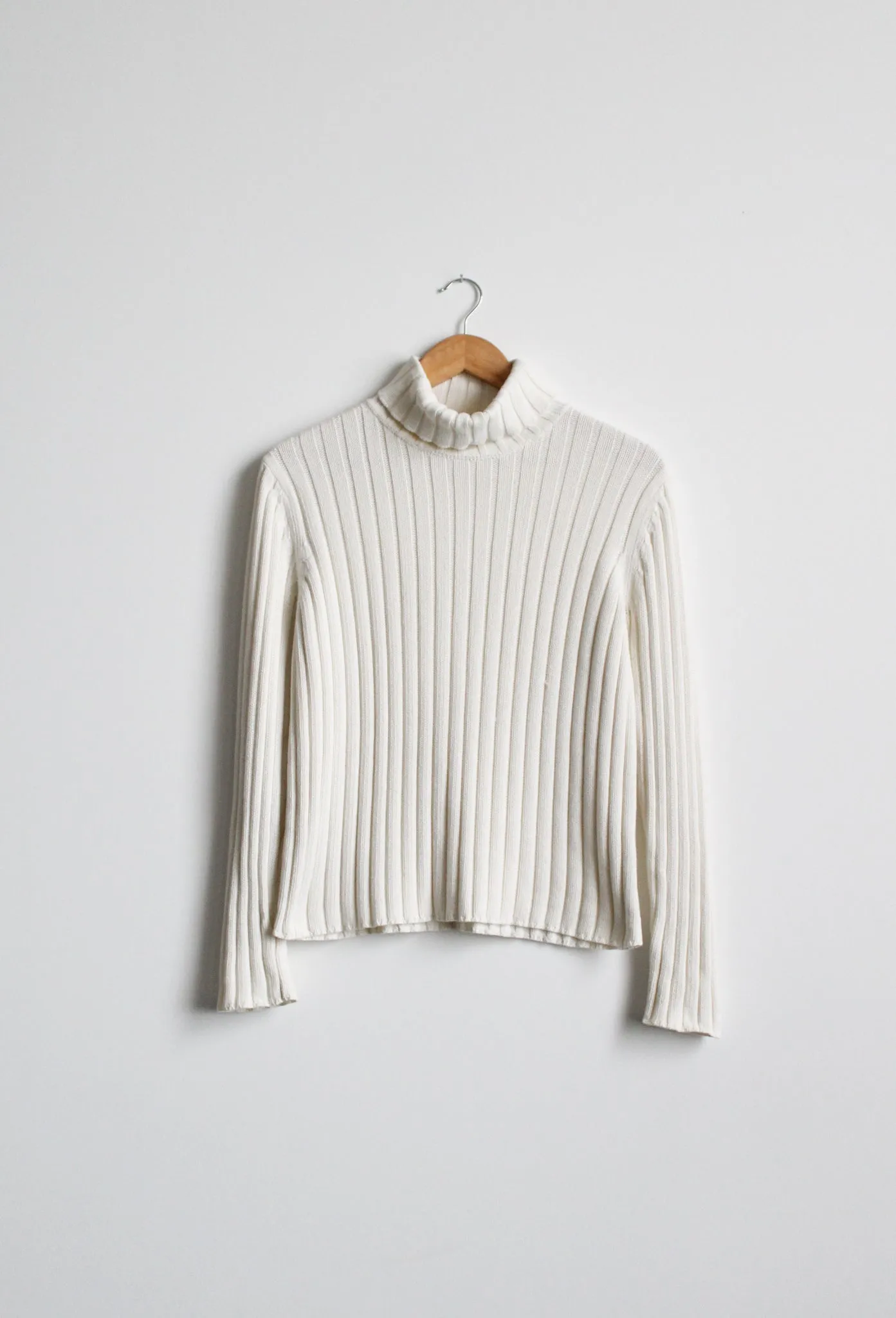 eggshell cotton turtleneck