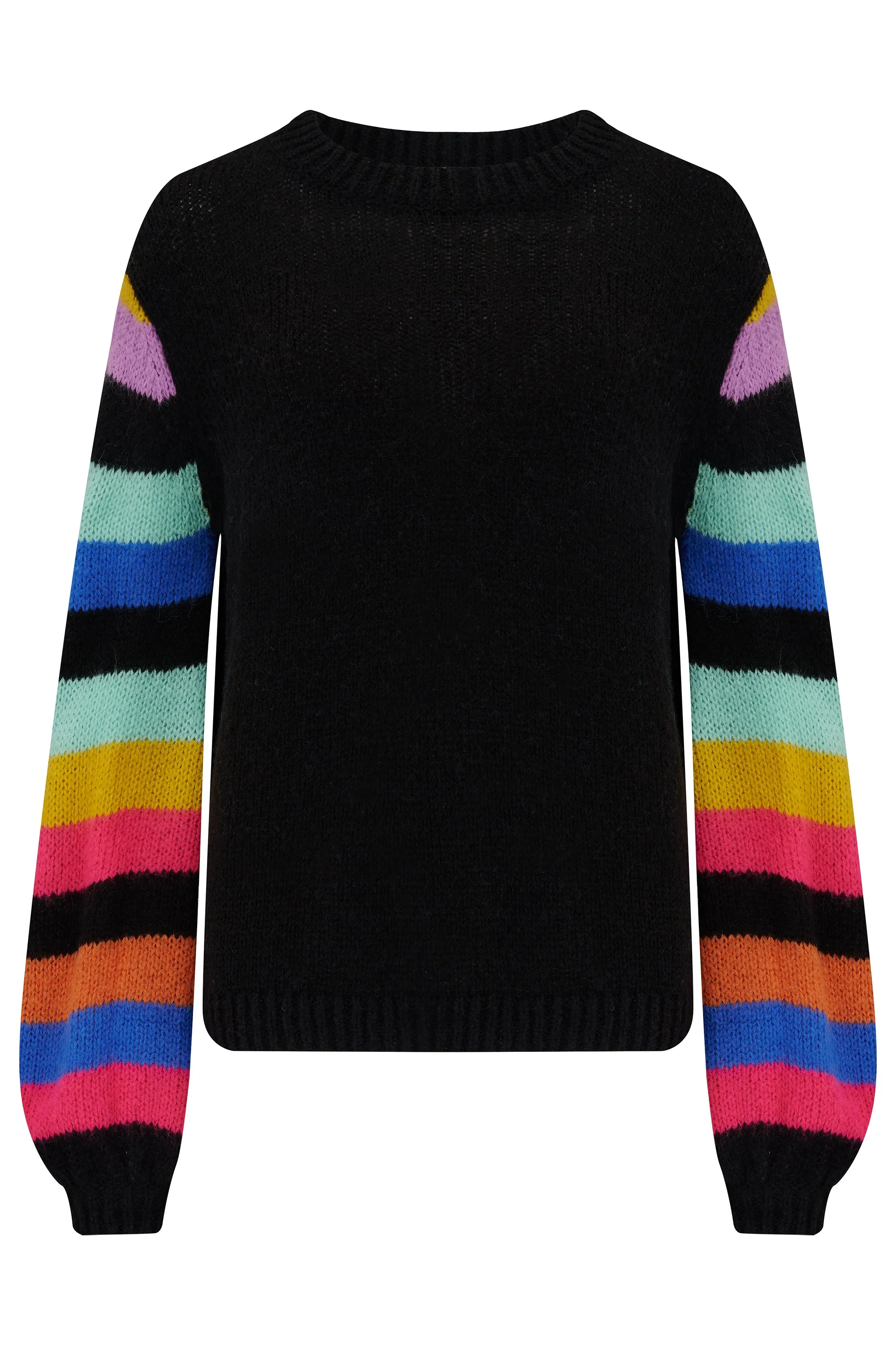 Essie Jumper - Black, Rainbow Sleeves