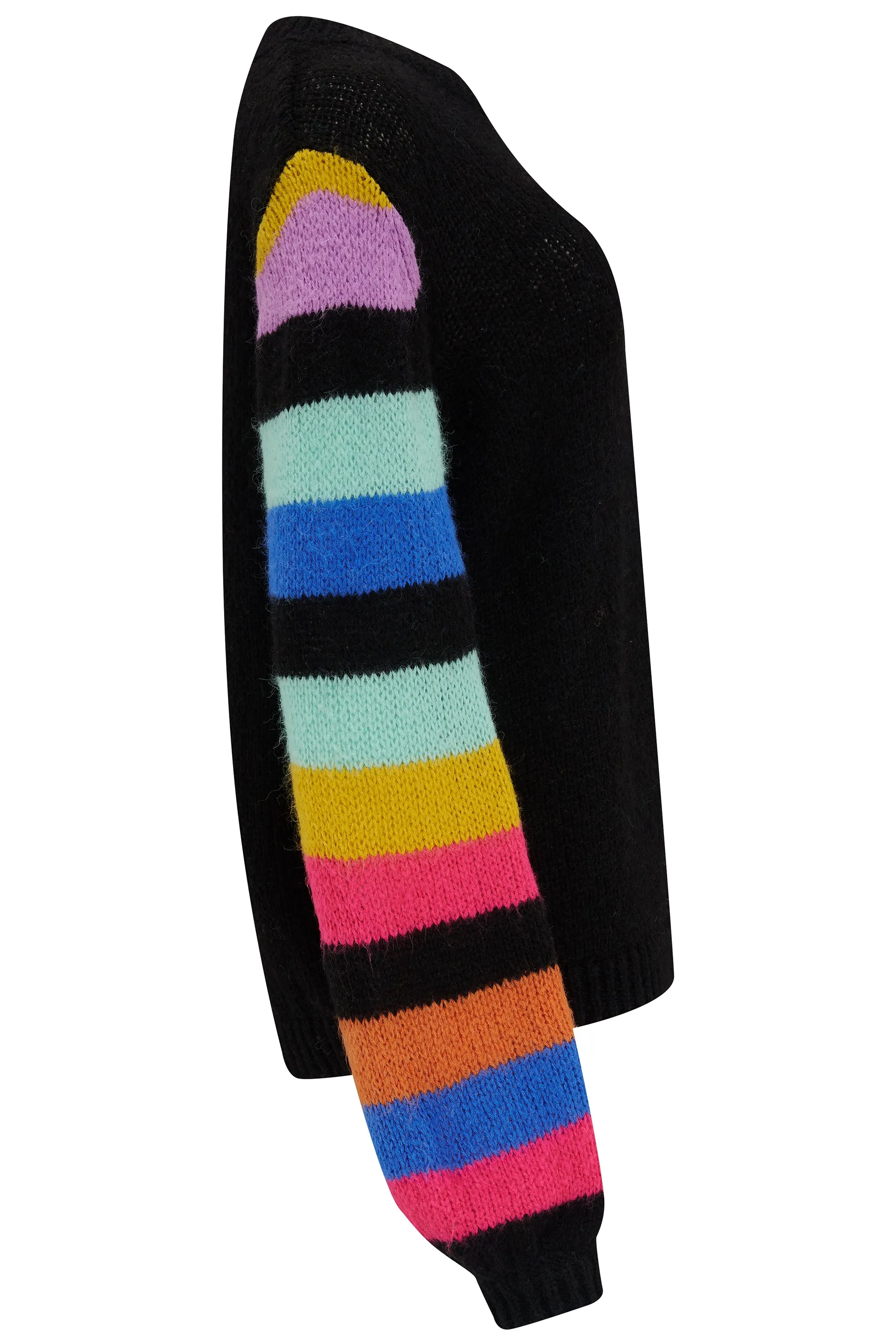 Essie Jumper - Black, Rainbow Sleeves