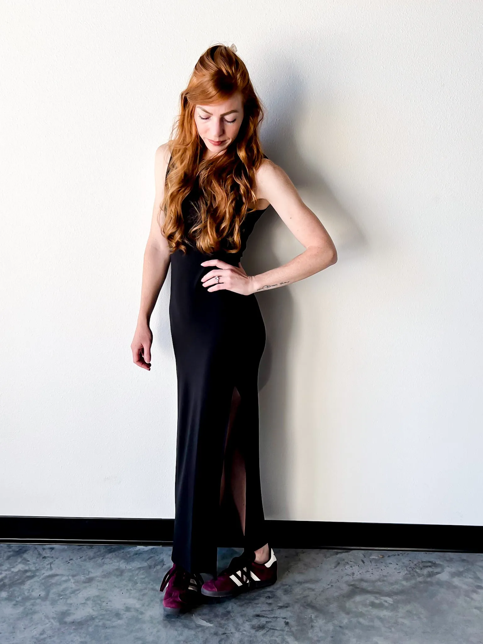 Fall Capsule Collection | Side Slit Maxi Dress | Black