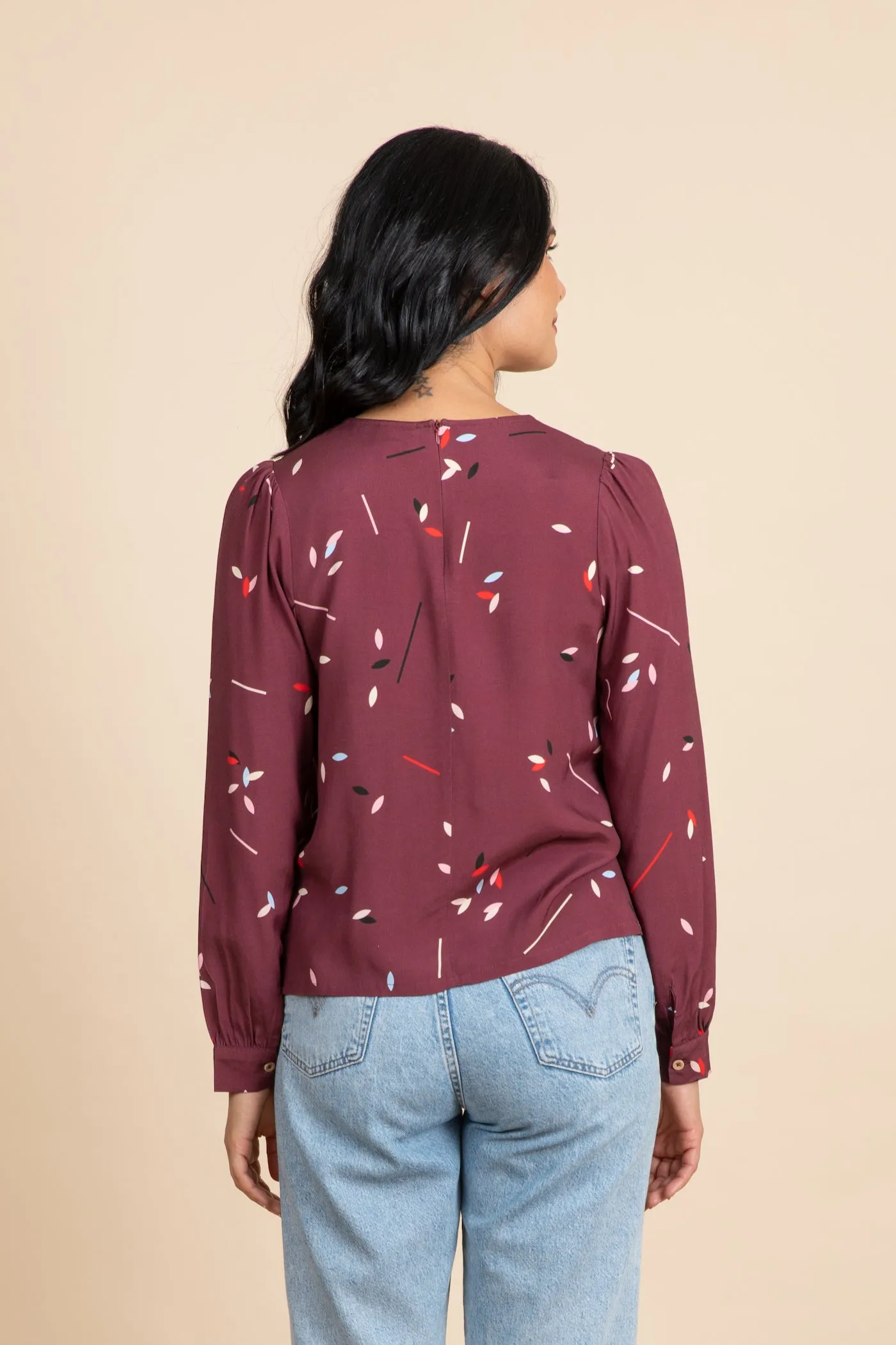 FALLEN LEAVES Bell Sleeve Top