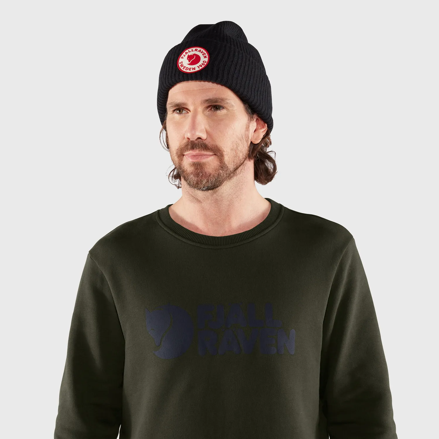 Fjällräven Men&#x27;s Fjällräven Logo Sweater Deep Sea | Buy Fjällräven Men&#x27;s Fjällräven Logo Sweater Deep Sea here | Outnorth