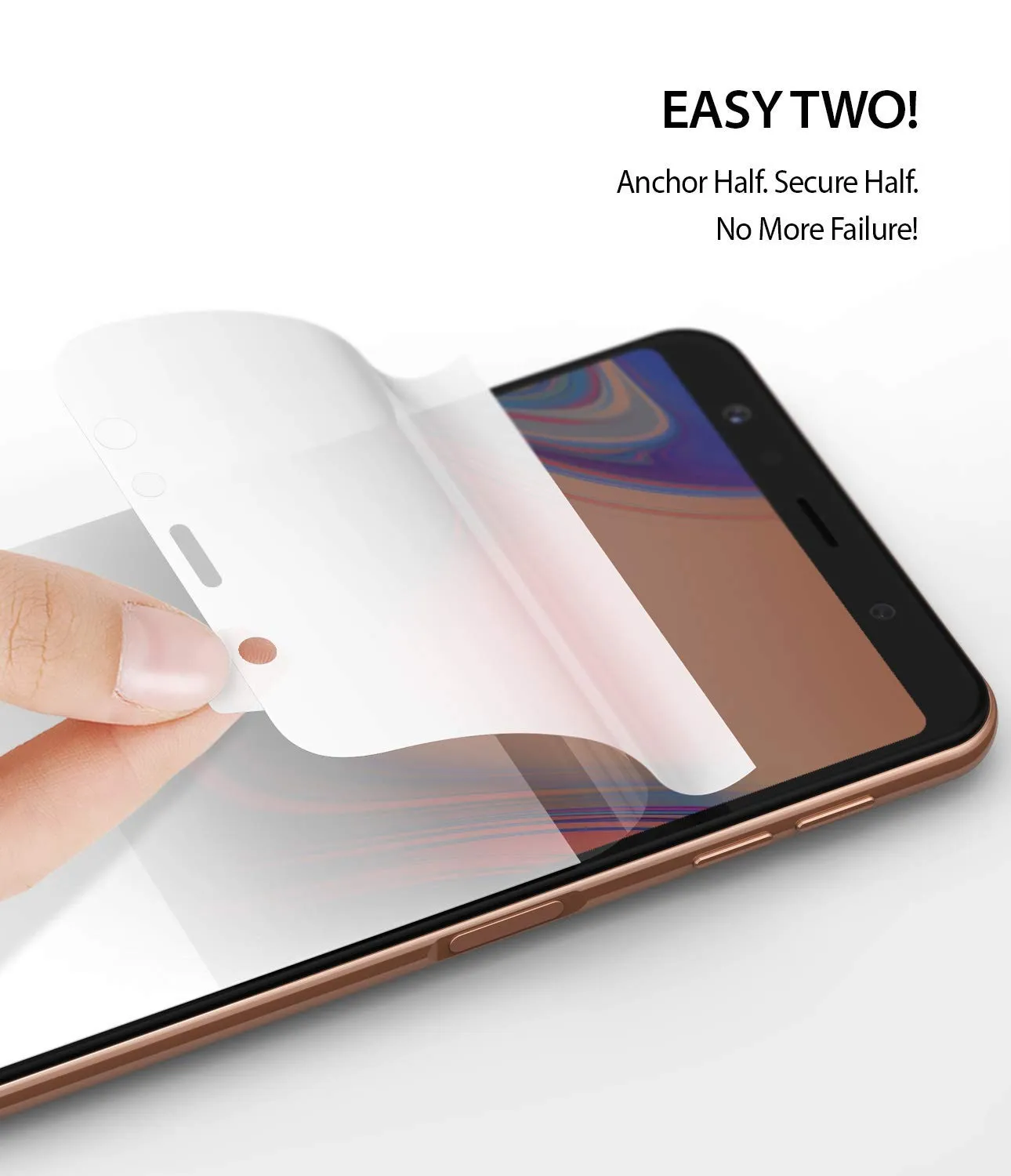 Galaxy A7 Screen Protector Film | DUAL EASY FULL - 2 Pack