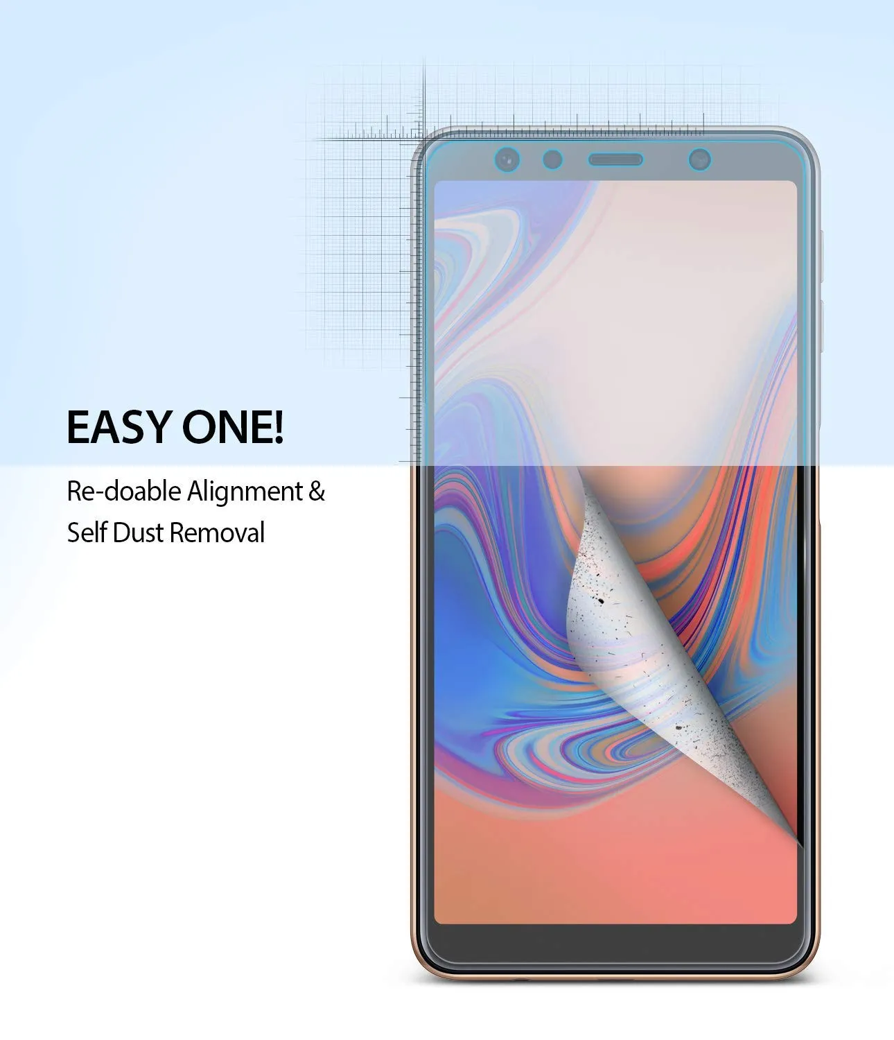 Galaxy A7 Screen Protector Film | DUAL EASY FULL - 2 Pack