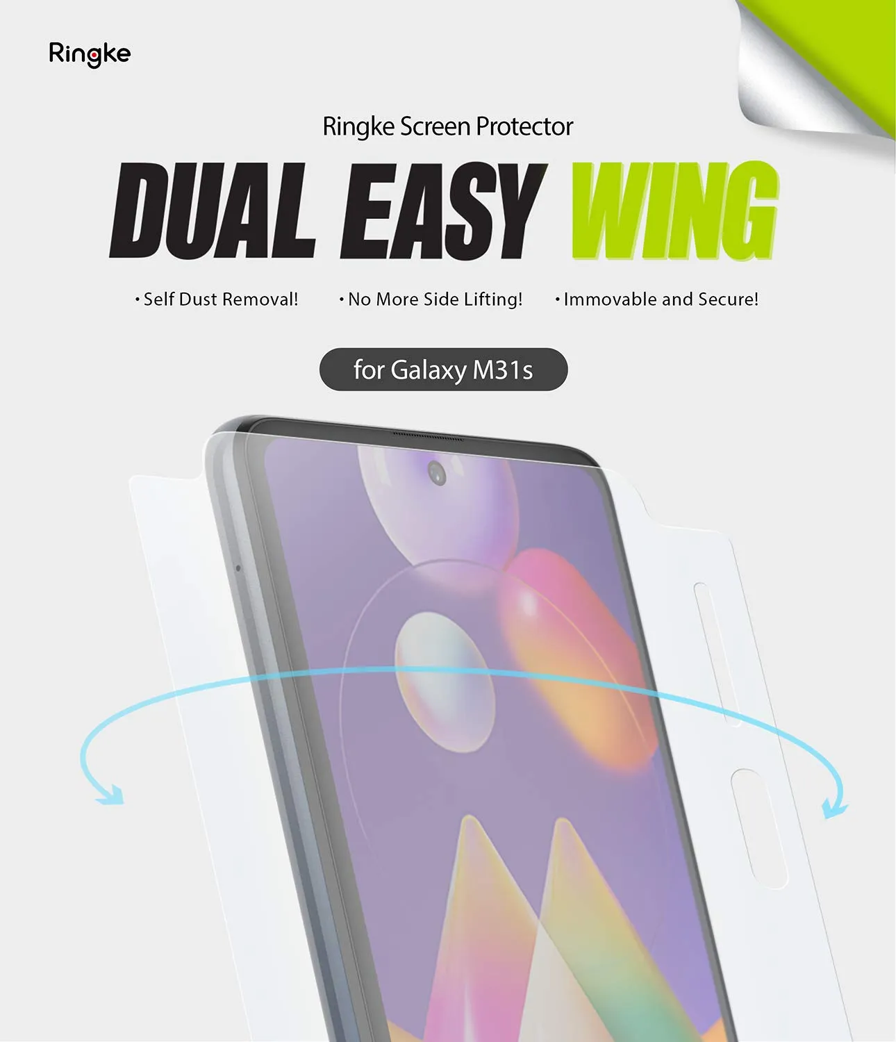 Galaxy M31S Screen Protector Film | DUAL EASY WING - 2 Pack