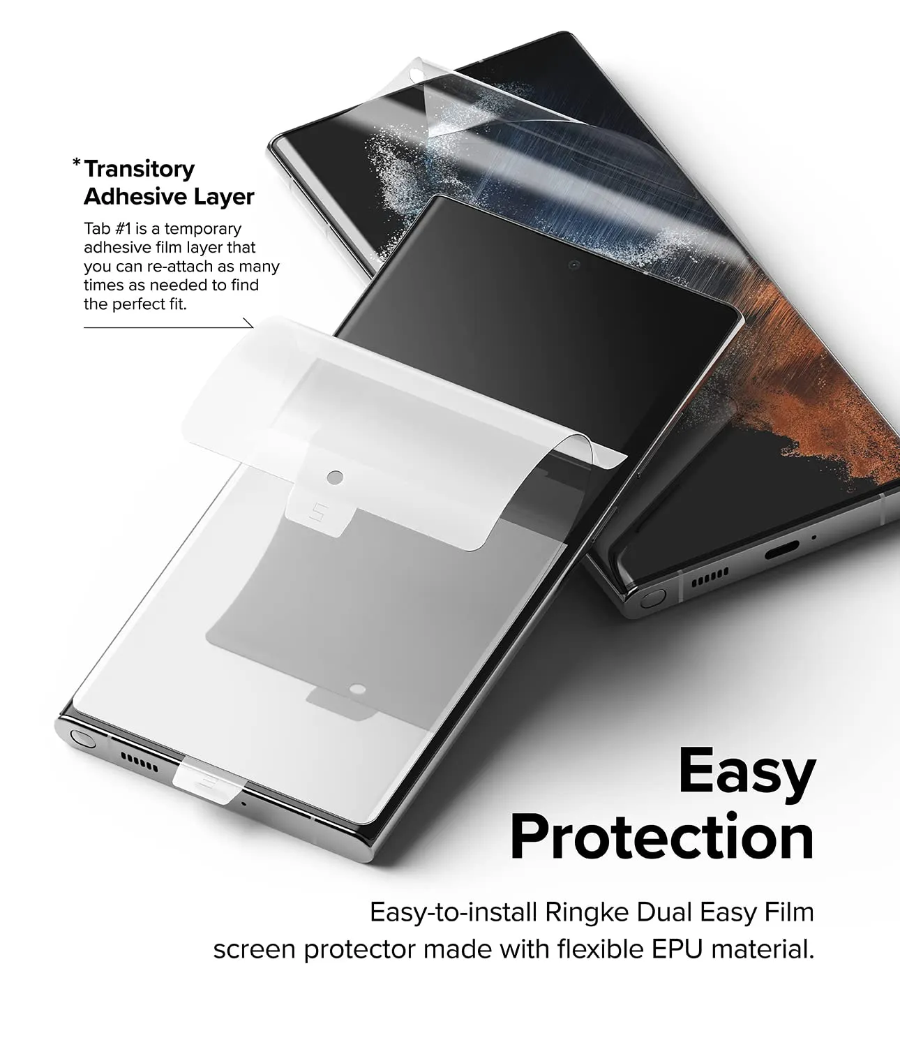 Galaxy S22 Ultra Screen Protector Guard | Dual Easy Film - 2 Pack