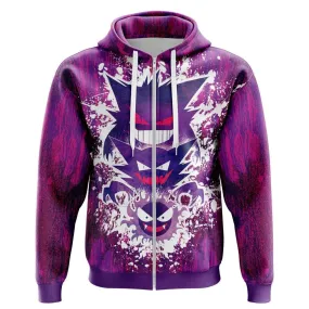 Gastly Haunter Gengar Pokemon Hoodie