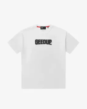 GEEDUP PLAY FOR KEEPS 13 YR WHITE GREY TEE