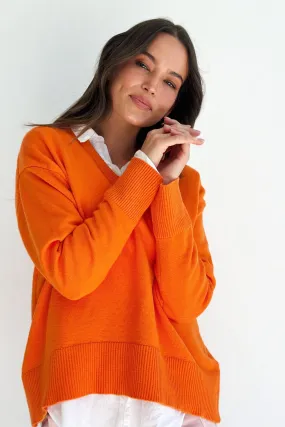 Georgie v-neck - Orange