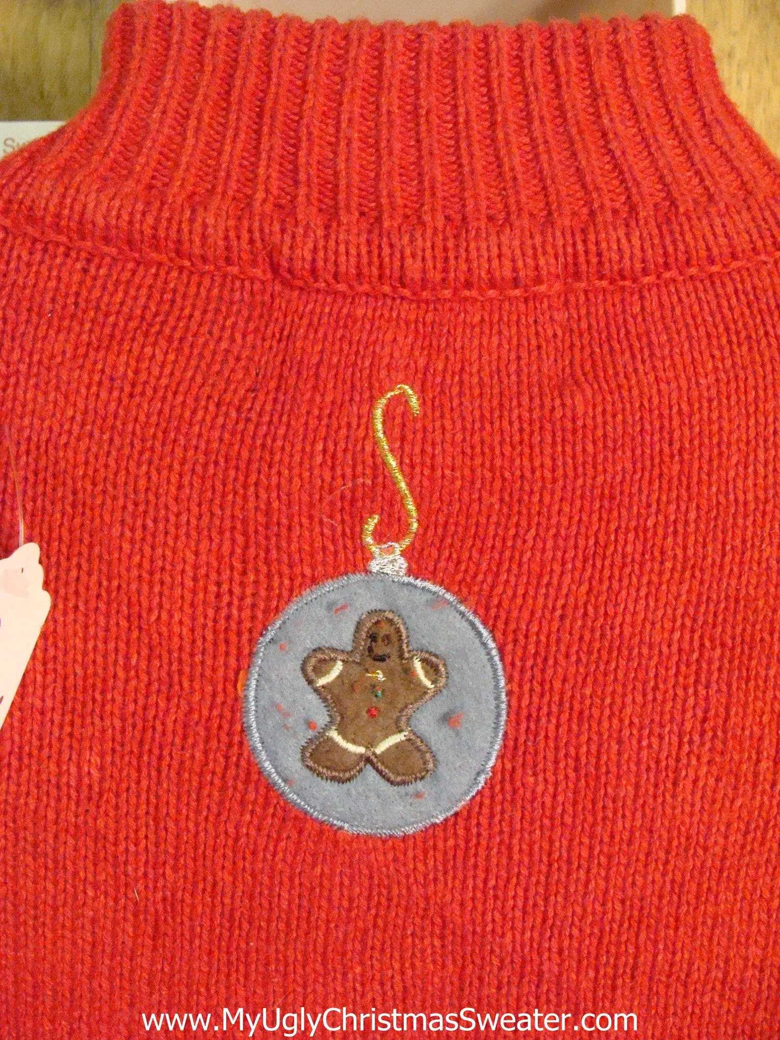 Gingerbread Ornaments Christmas Sweater with Lights