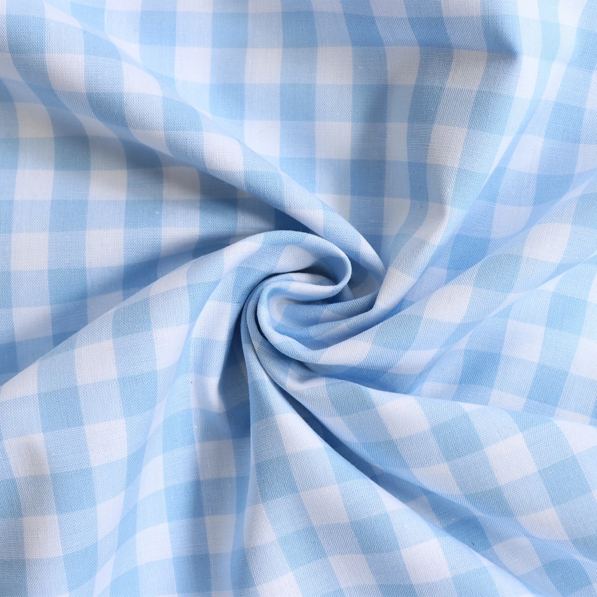 Gingham Yarn Dyed Cotton - Pale Blue