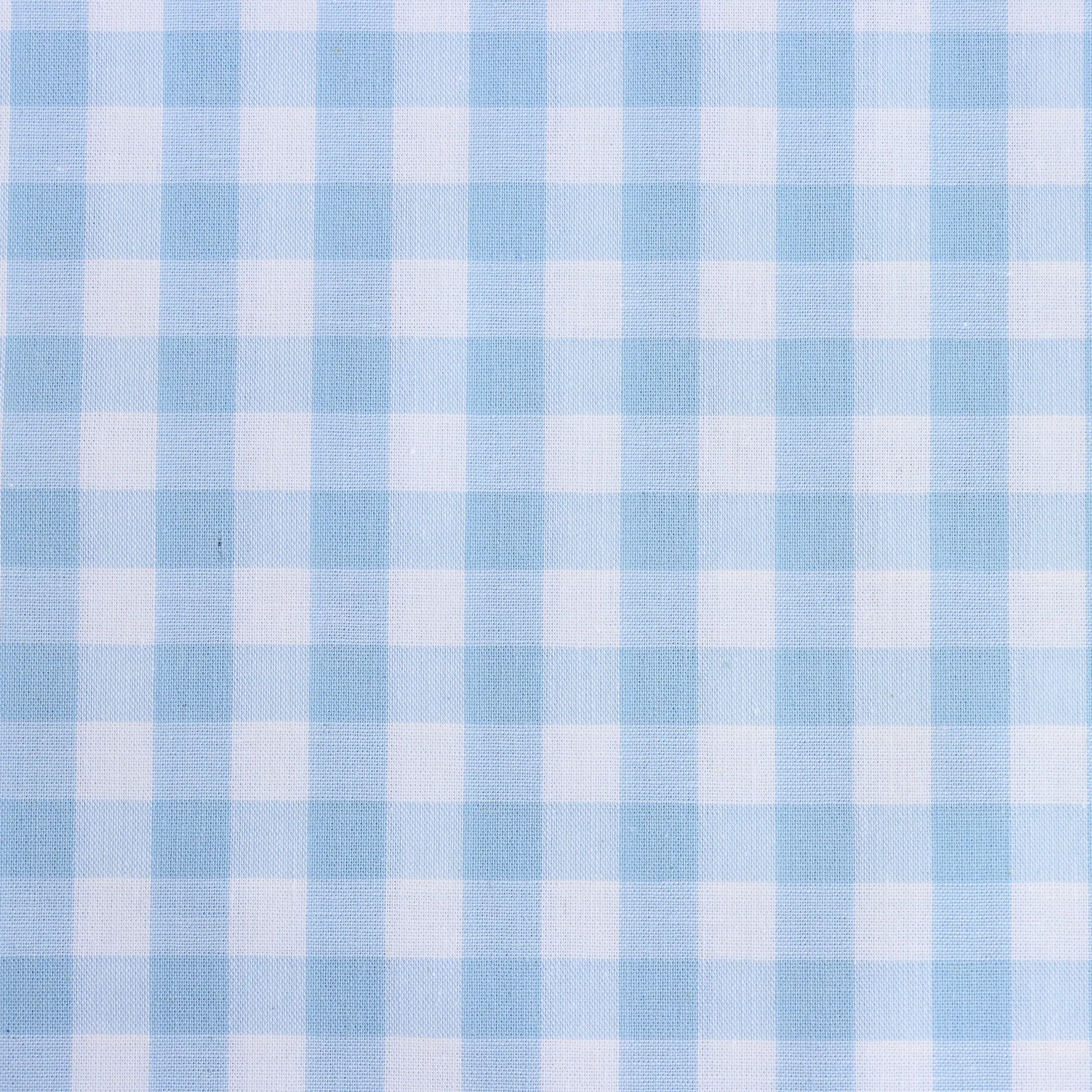 Gingham Yarn Dyed Cotton - Pale Blue