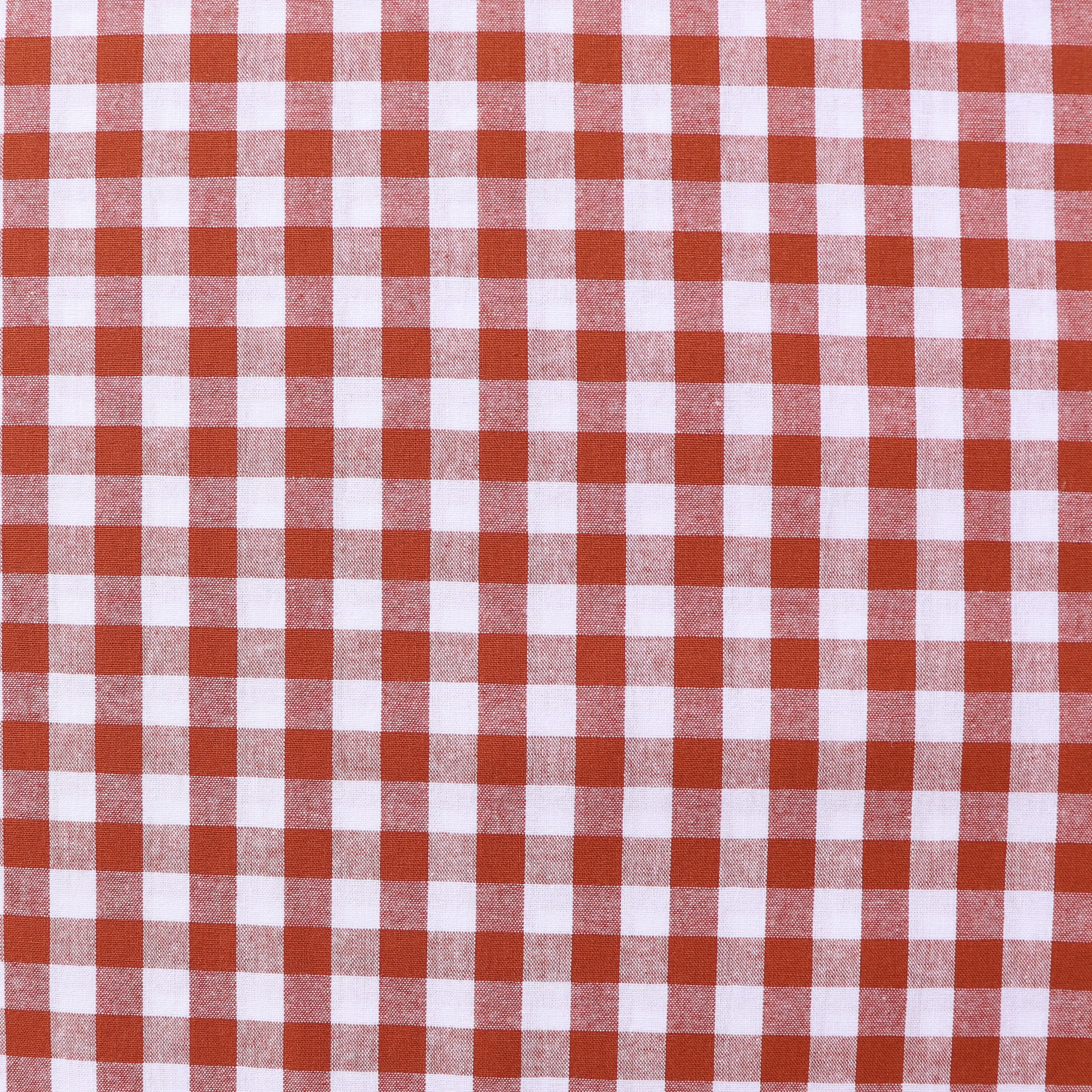 Gingham Yarn Dyed Cotton - Rust