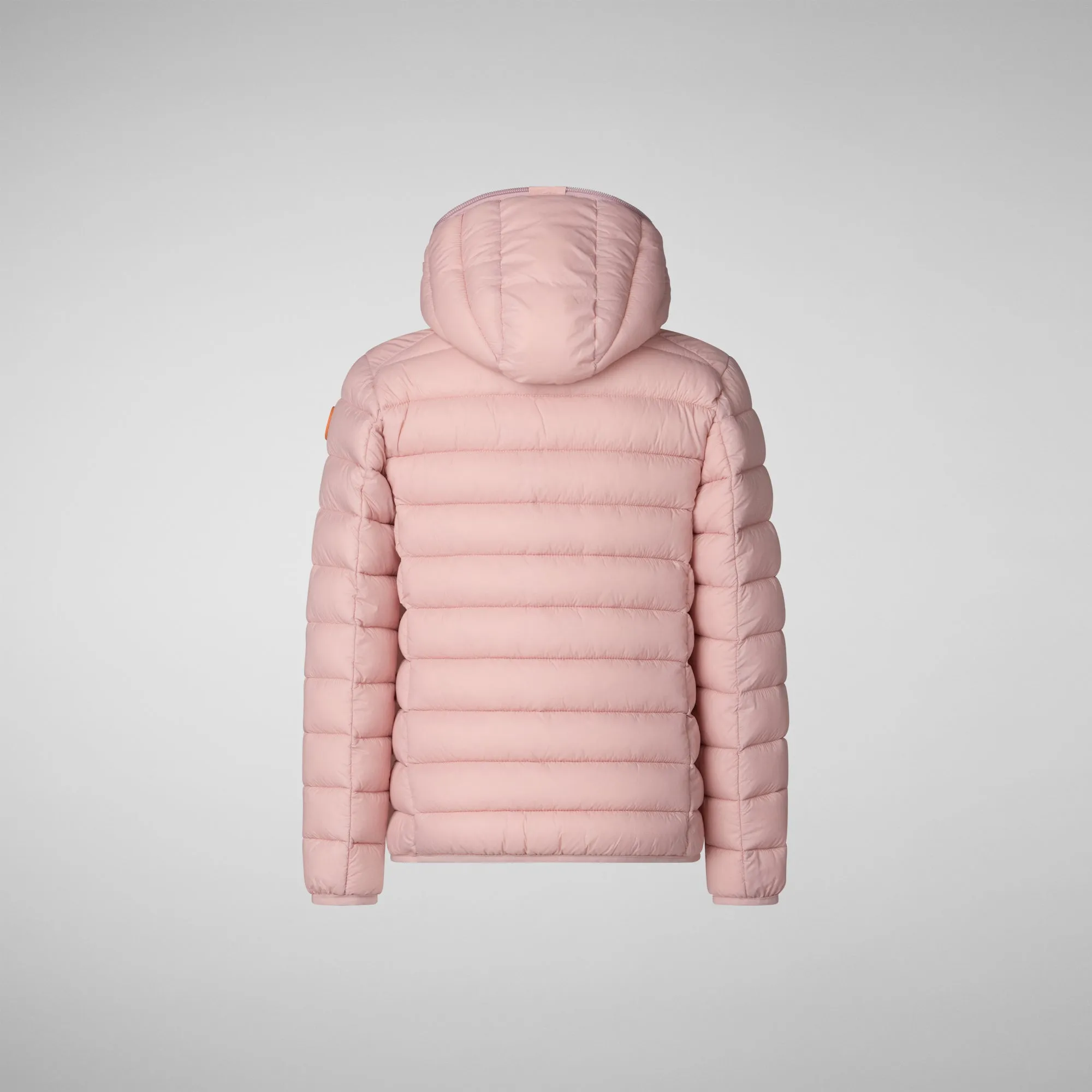 Girls' animal free puffer jacket Lily in blush pink