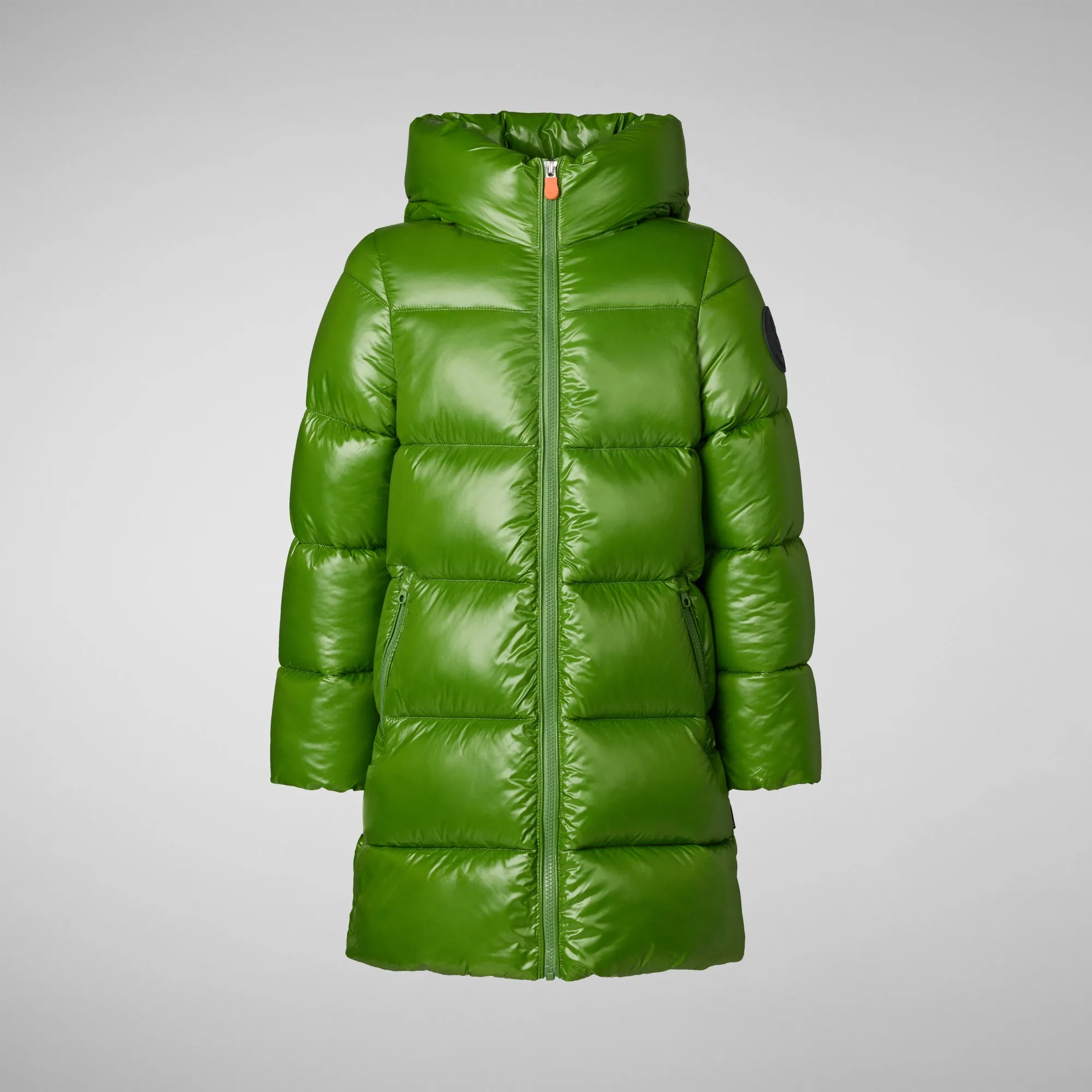 Girls' animal free Puffer jacket Millie in grass green