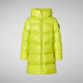 Girls' animal free Puffer jacket Millie in lichen green