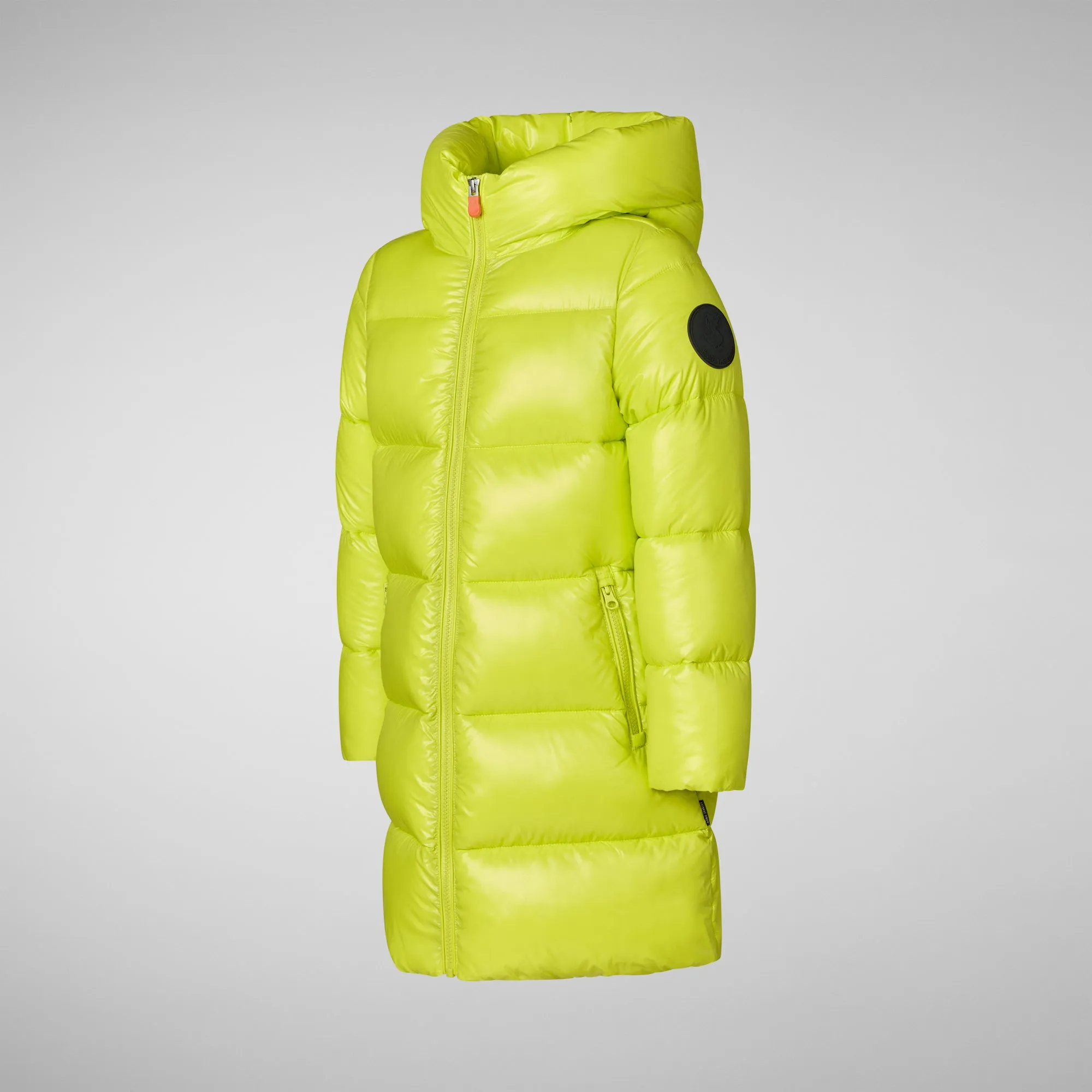 Girls' animal free Puffer jacket Millie in lichen green