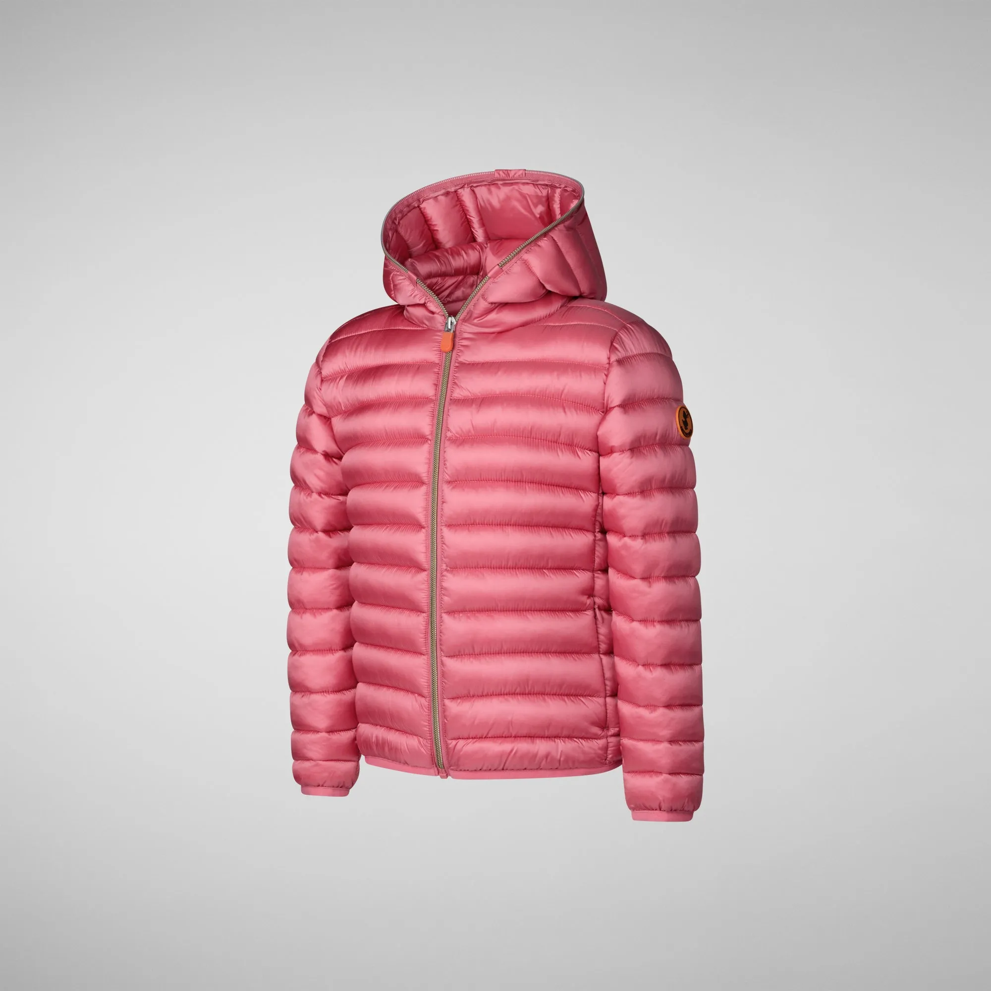 Girls' Hooded Animal free Puffer Jacket  Iris in Bloom Pink