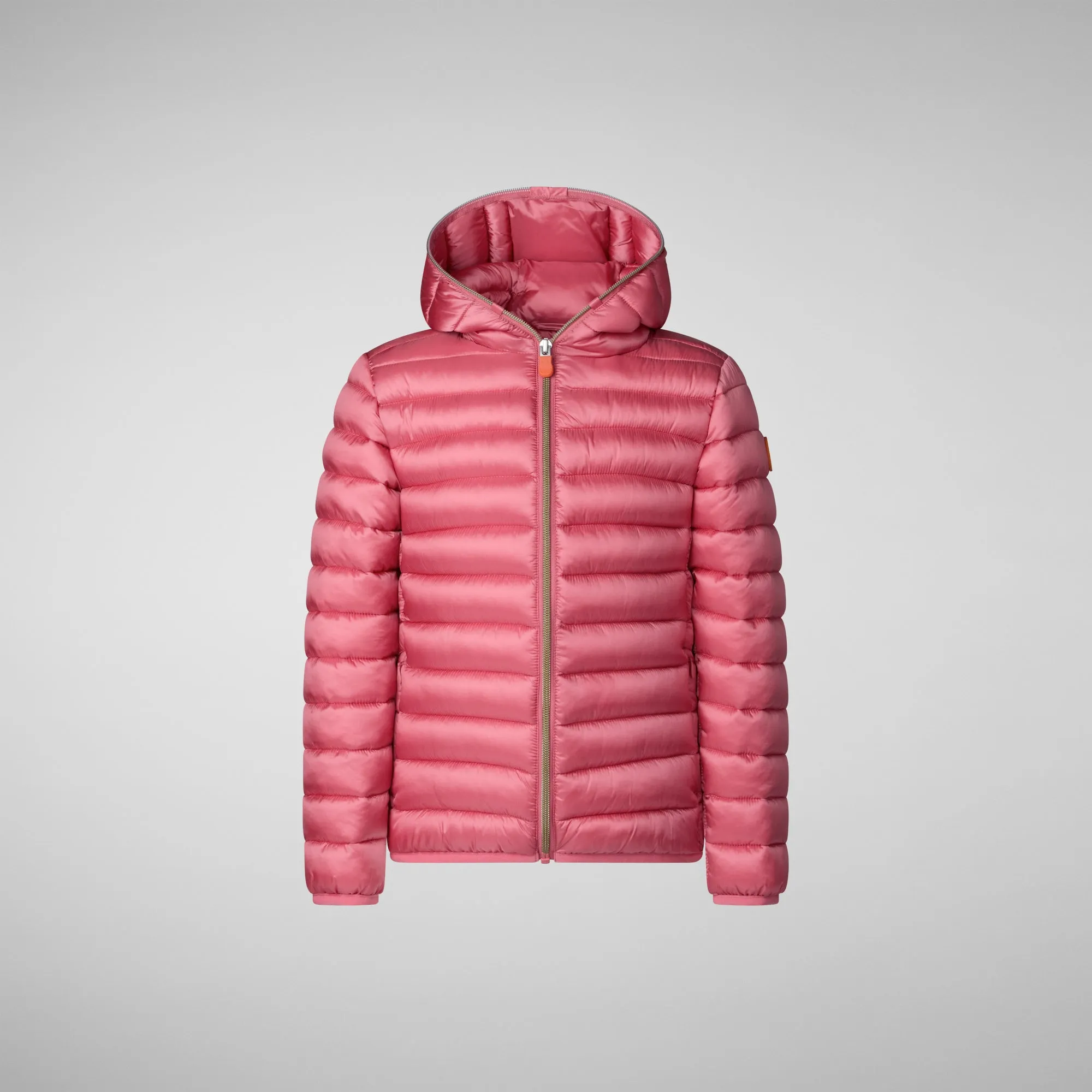 Girls' Hooded Animal free Puffer Jacket  Iris in Bloom Pink