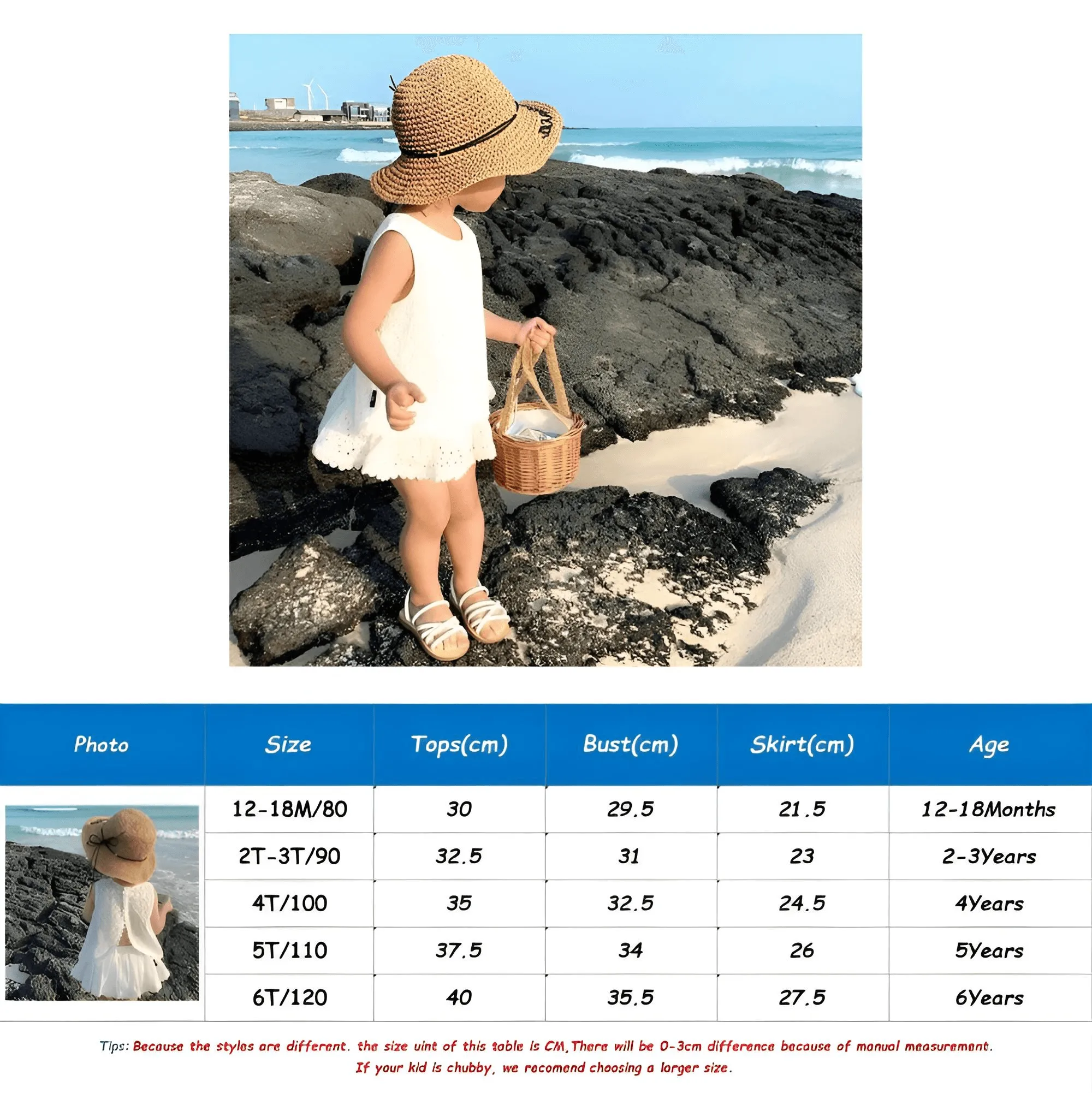 Girl's Summer Clothing Set - Hollow Lace Sleeveless Shirt & Shorts 2Pcs Set