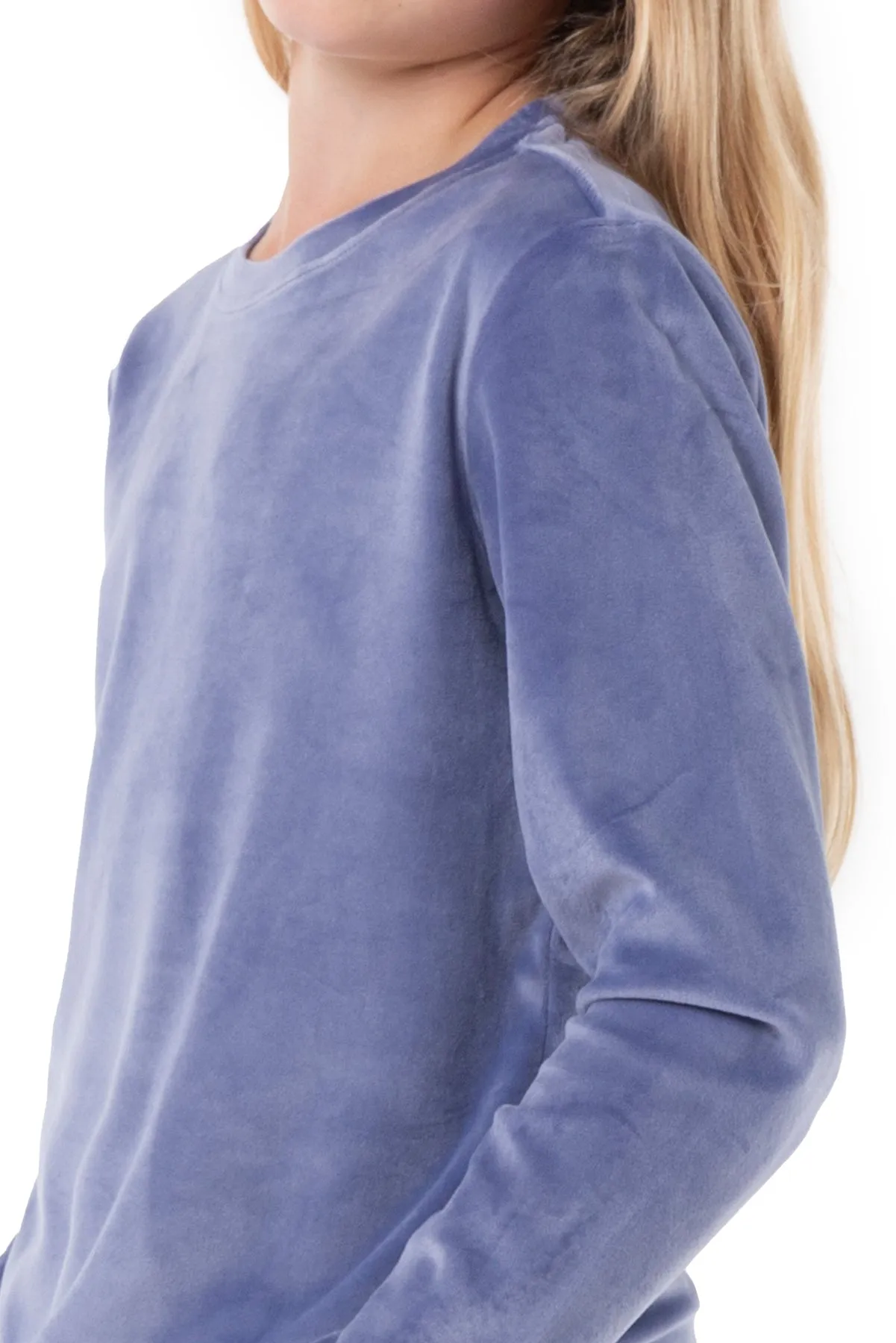 Girls Ultra-Soft Velour Sweater